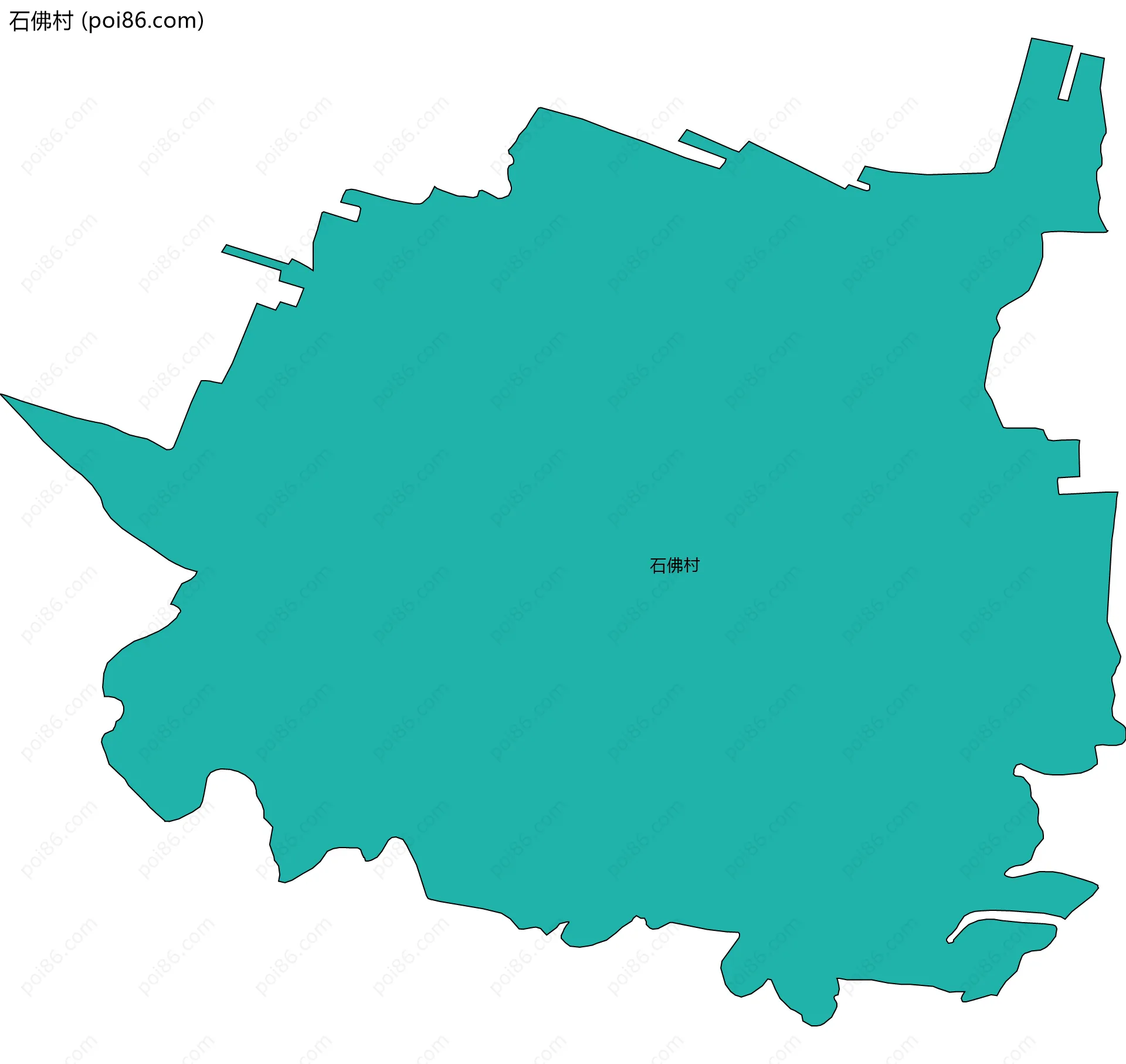 石佛村边界地图