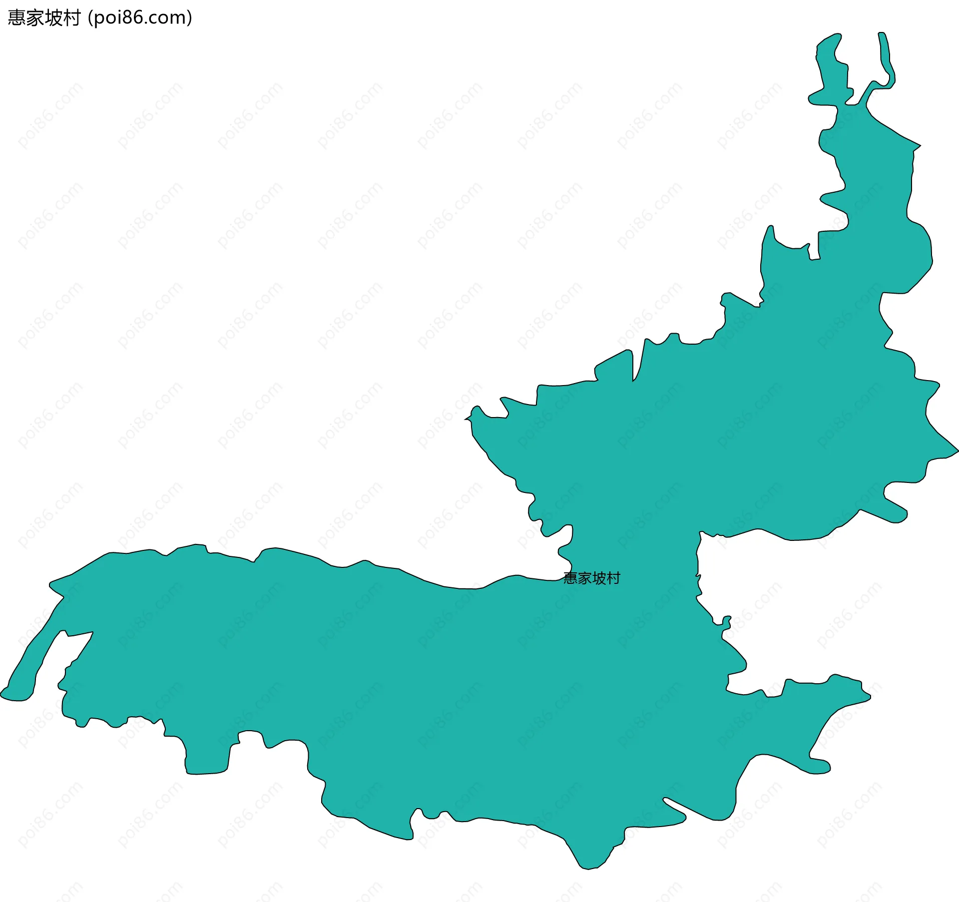 惠家坡村边界地图