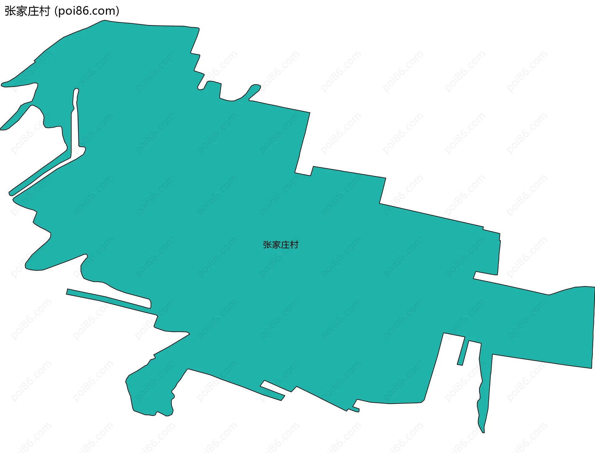 张家庄村边界地图
