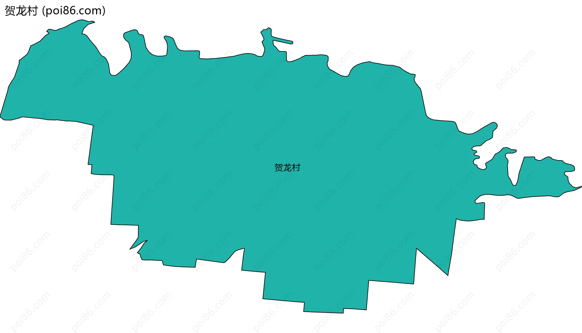 贺龙村边界地图