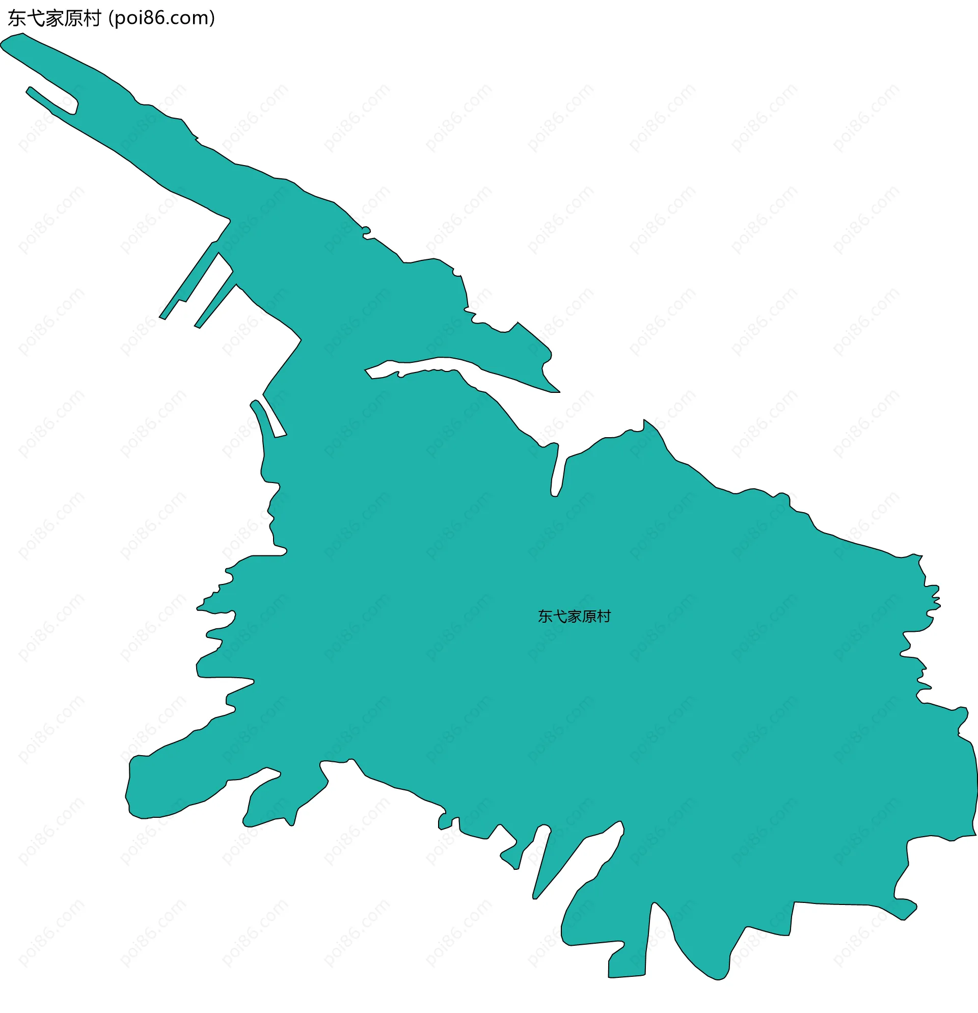 东弋家原村边界地图