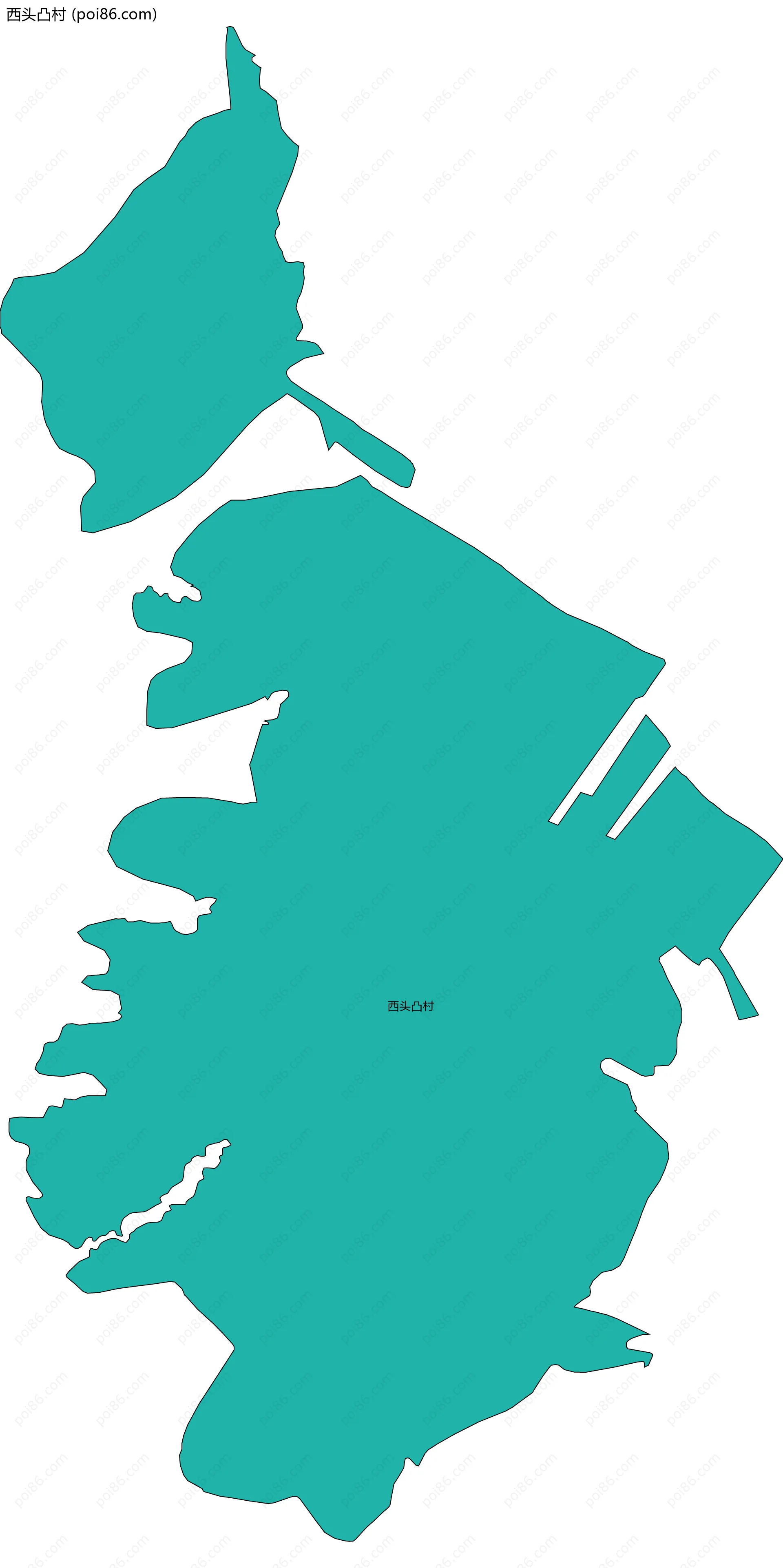 西头凸村边界地图