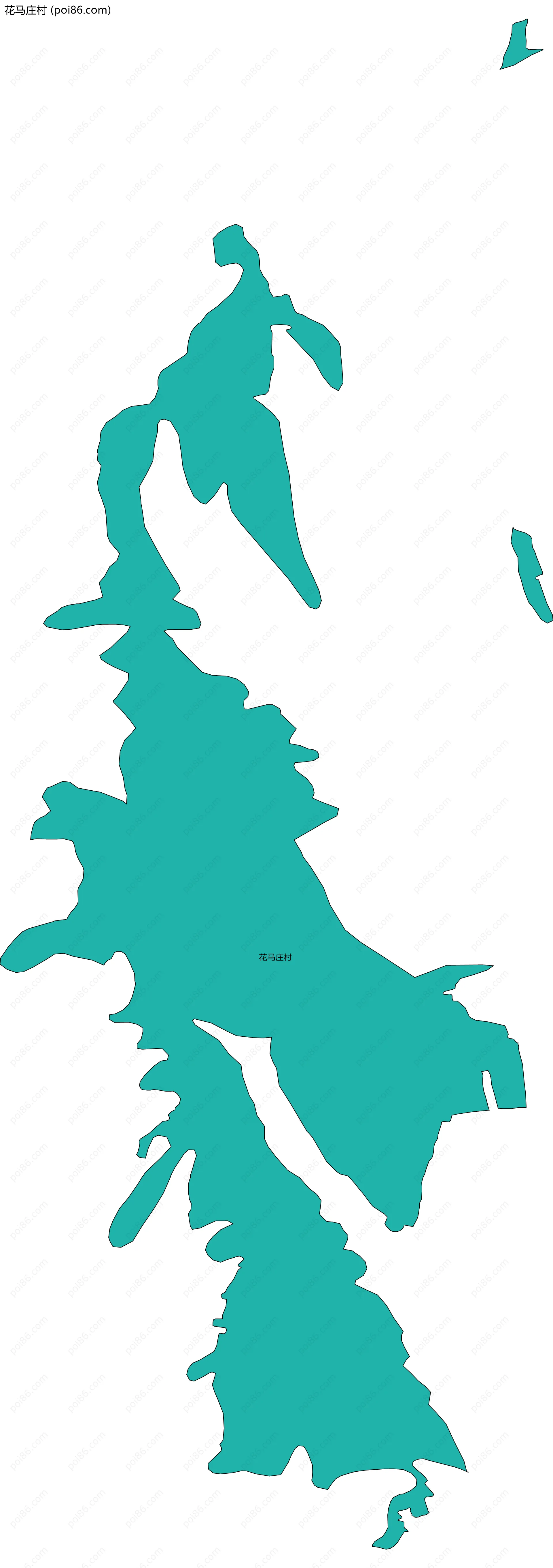 花马庄村边界地图