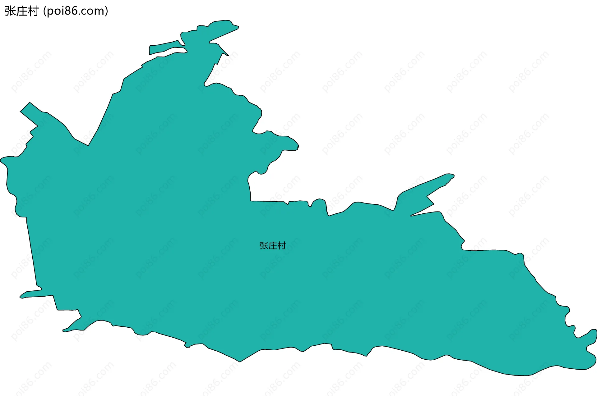 张庄村边界地图