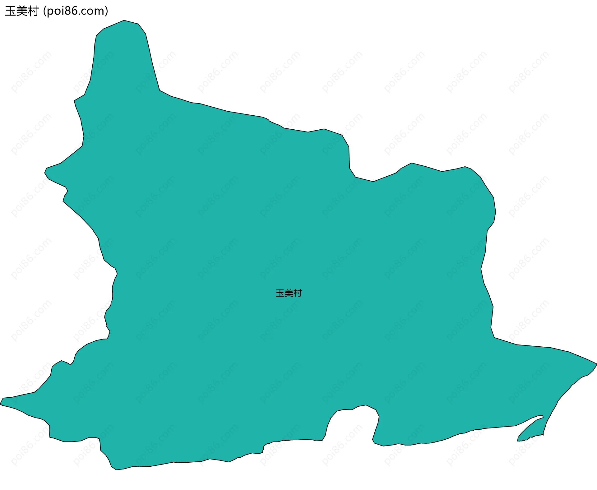 玉美村边界地图