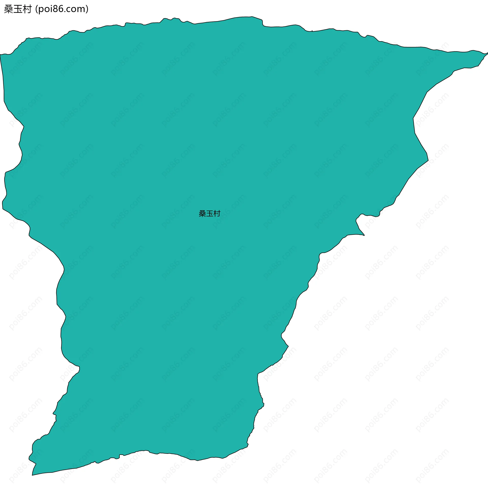 桑玉村边界地图