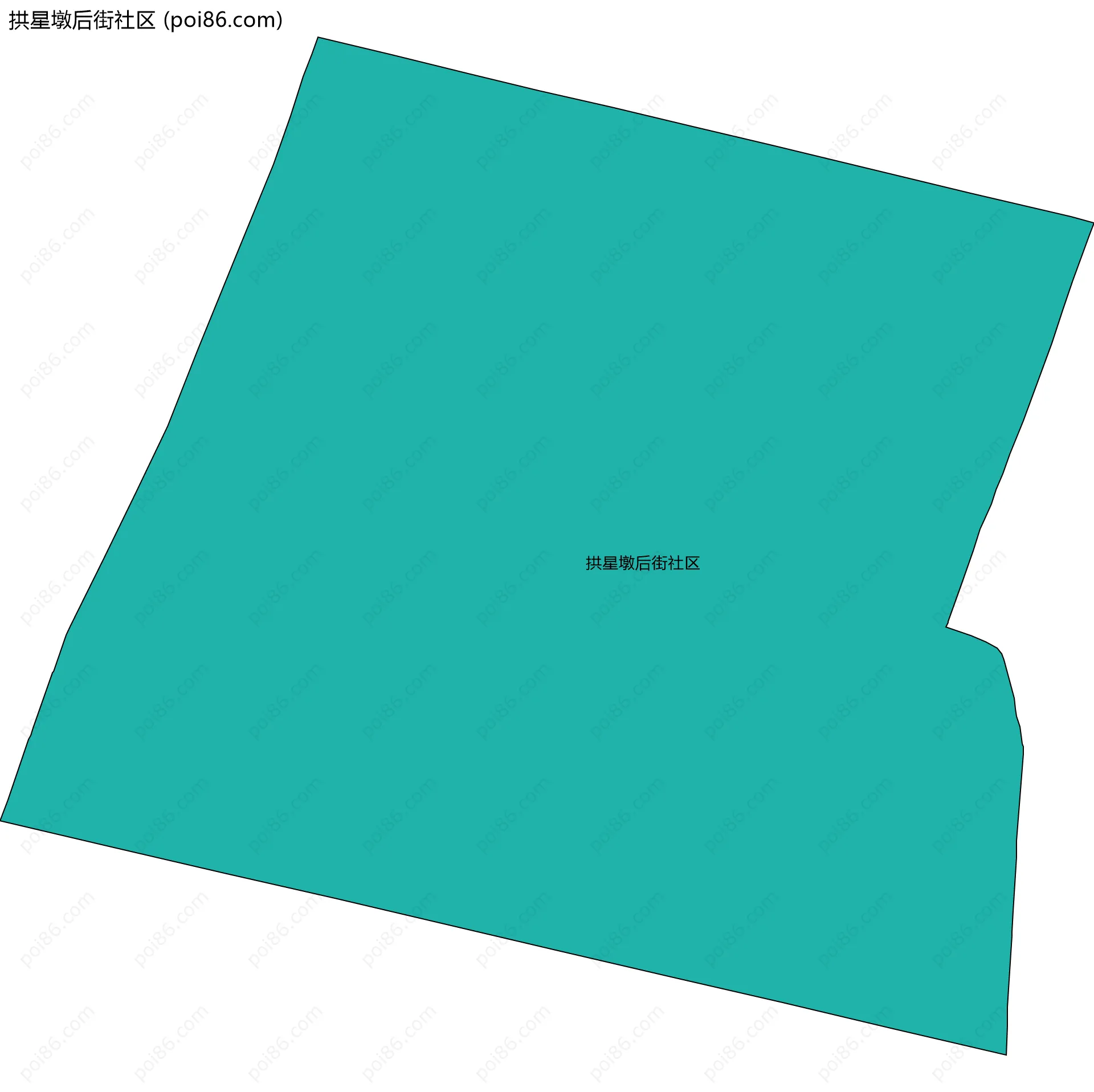 拱星墩后街社区边界地图