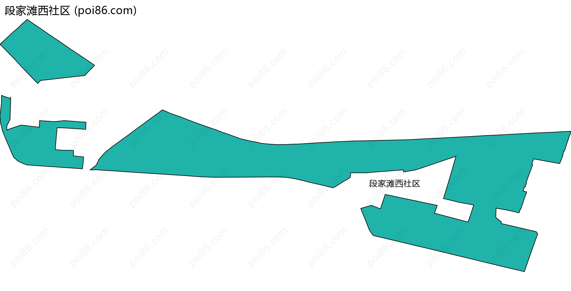 段家滩西社区边界地图