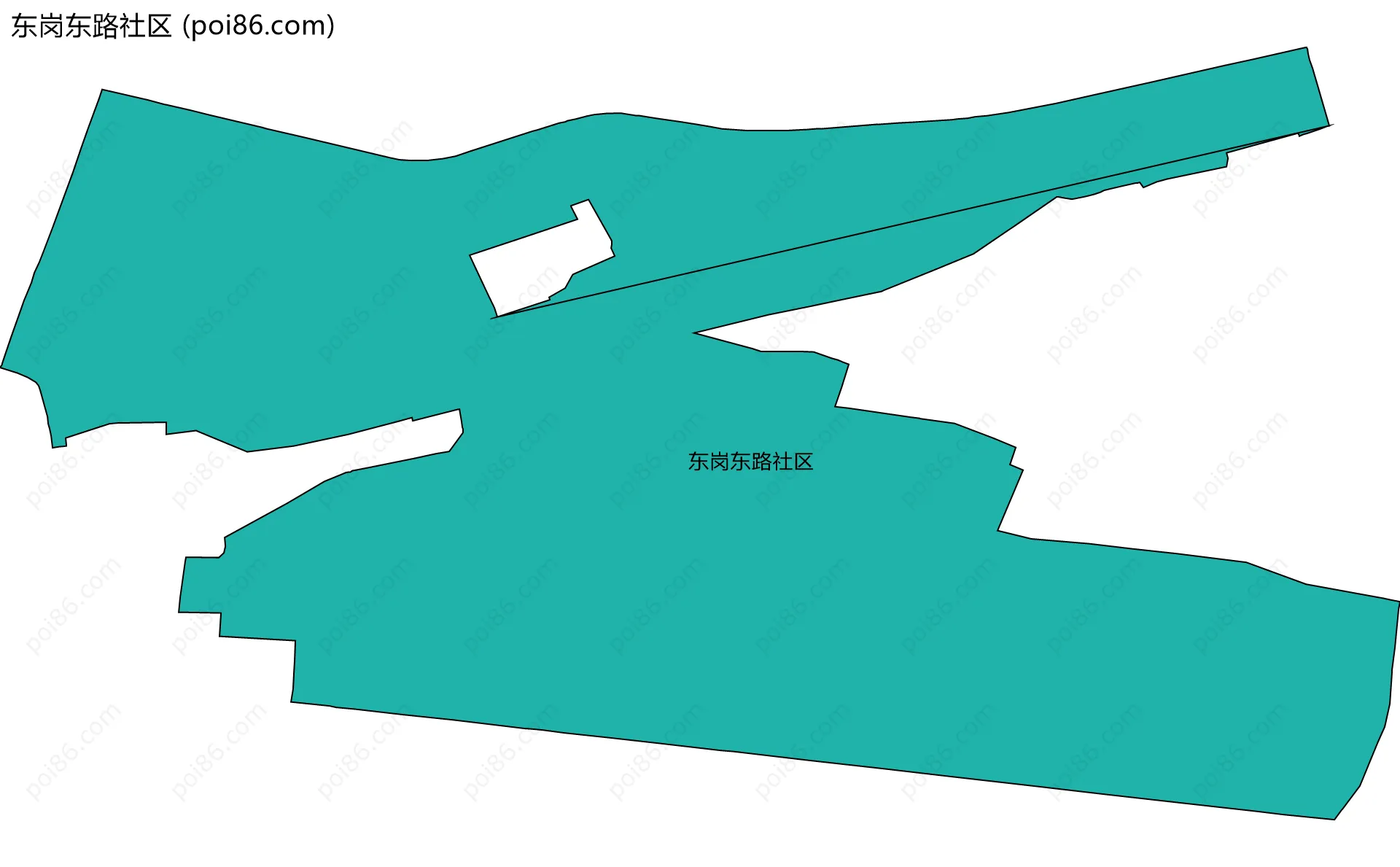 东岗东路社区边界地图