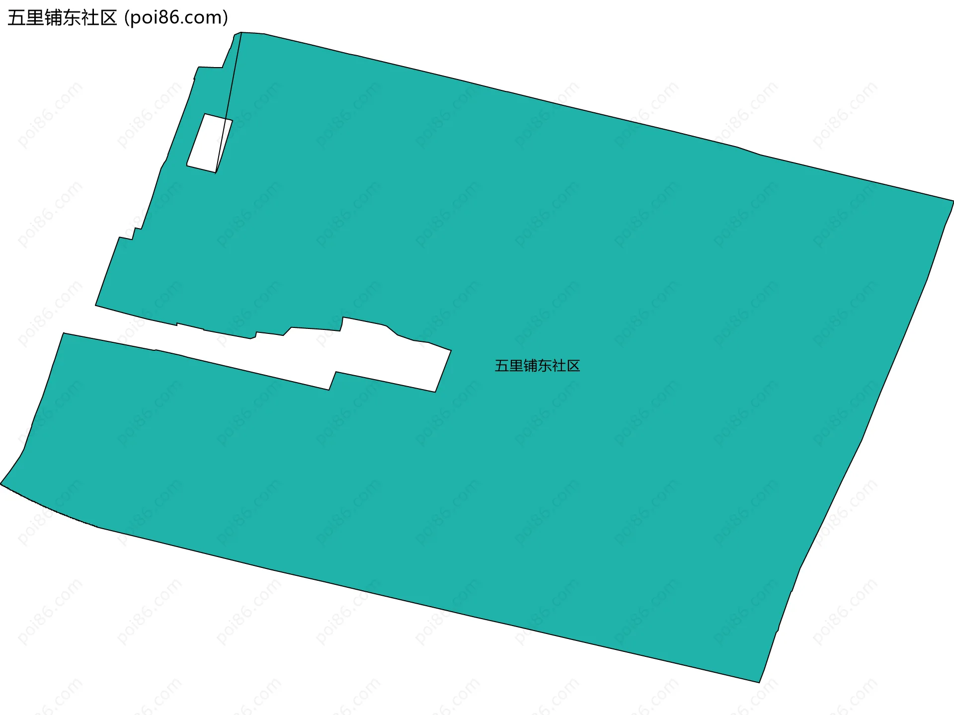五里铺东社区边界地图