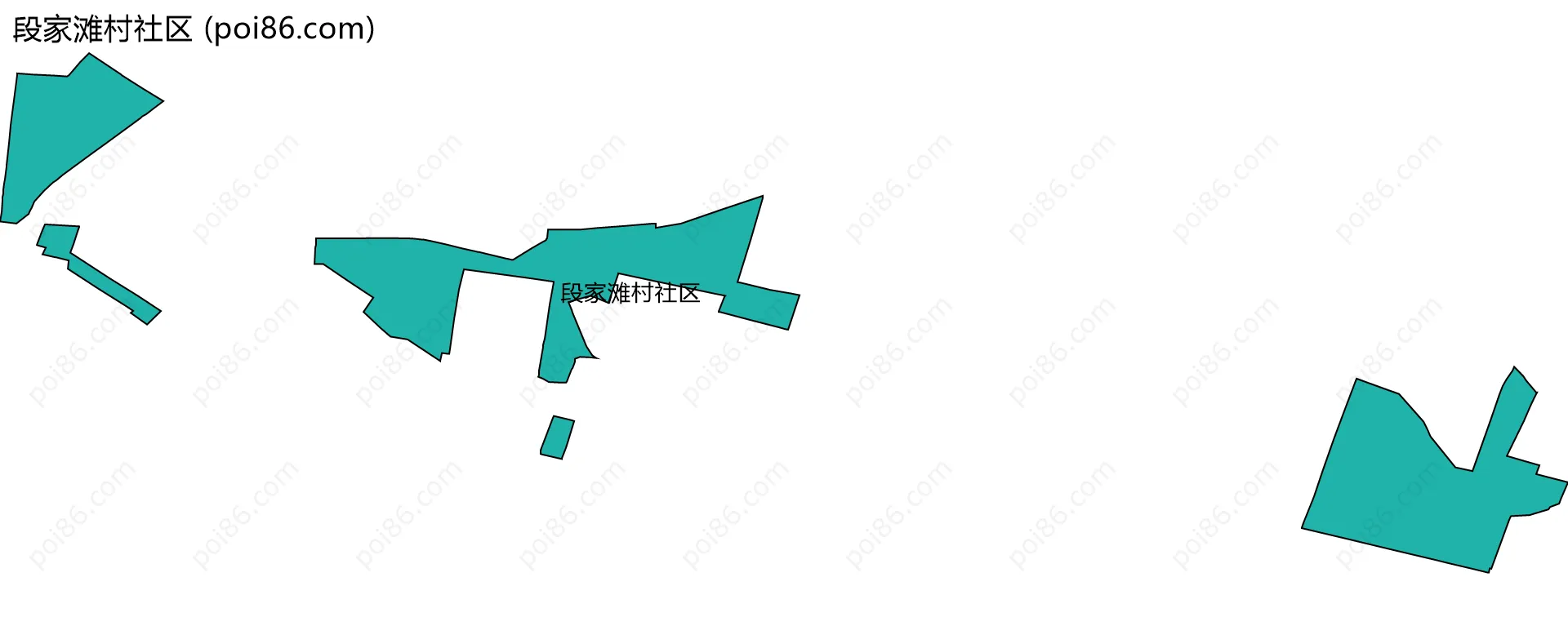 段家滩村社区边界地图