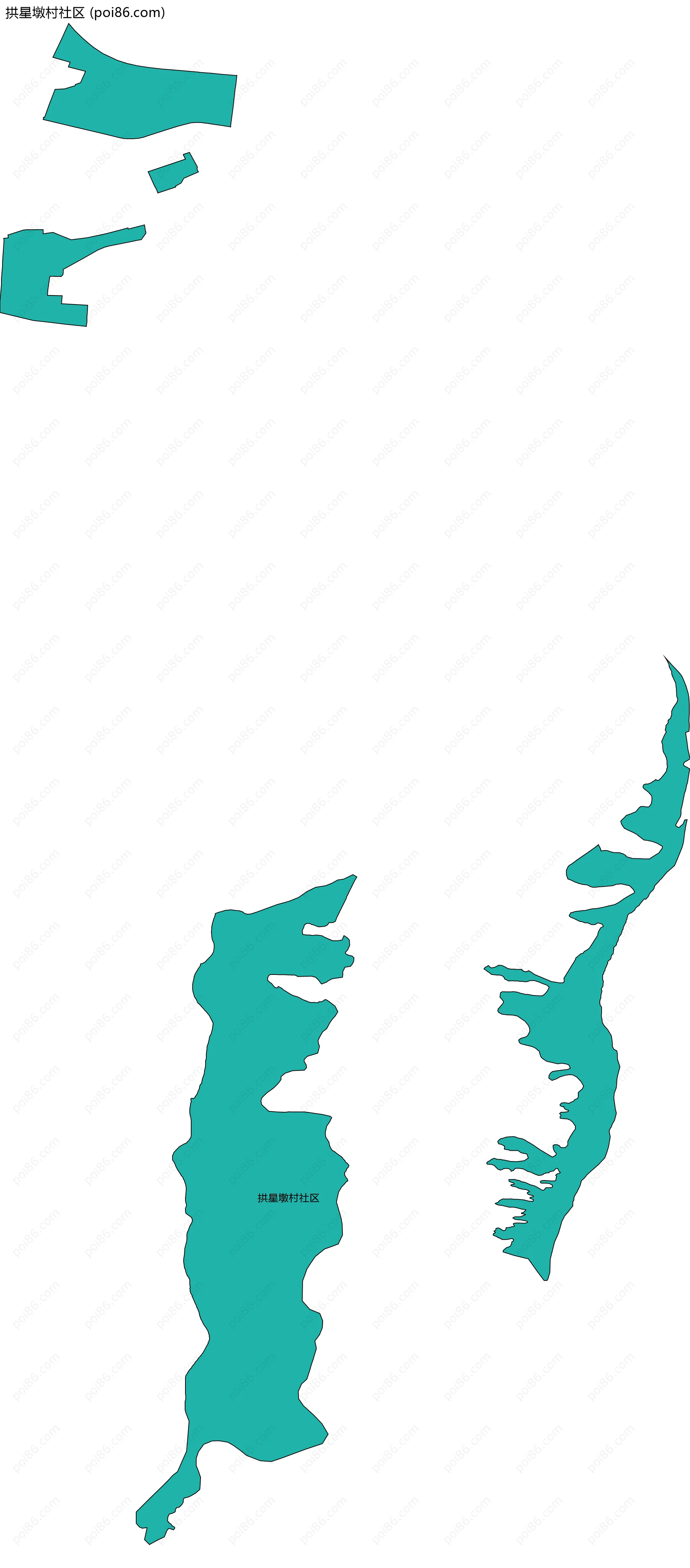 拱星墩村社区边界地图