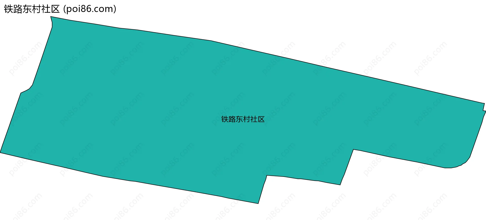 铁路东村社区边界地图