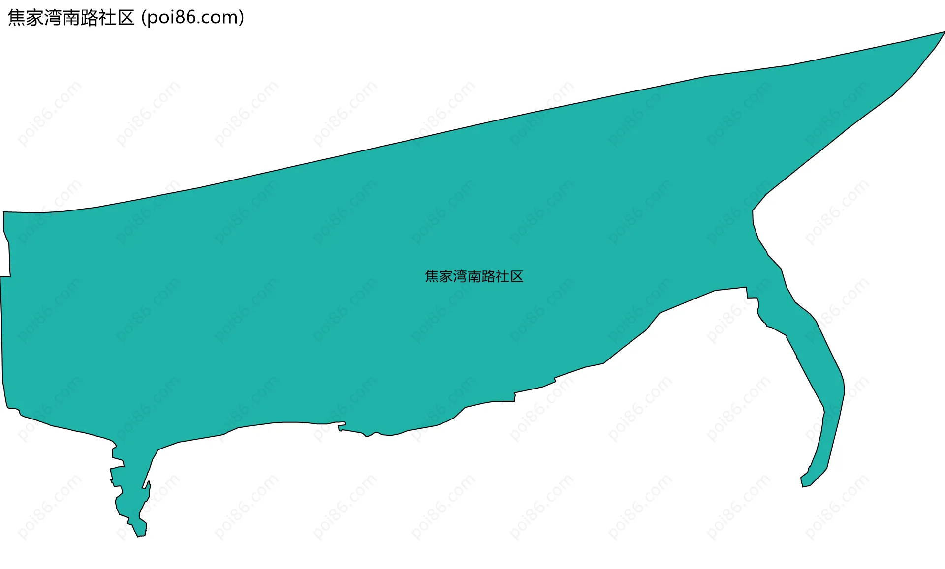 焦家湾南路社区边界地图