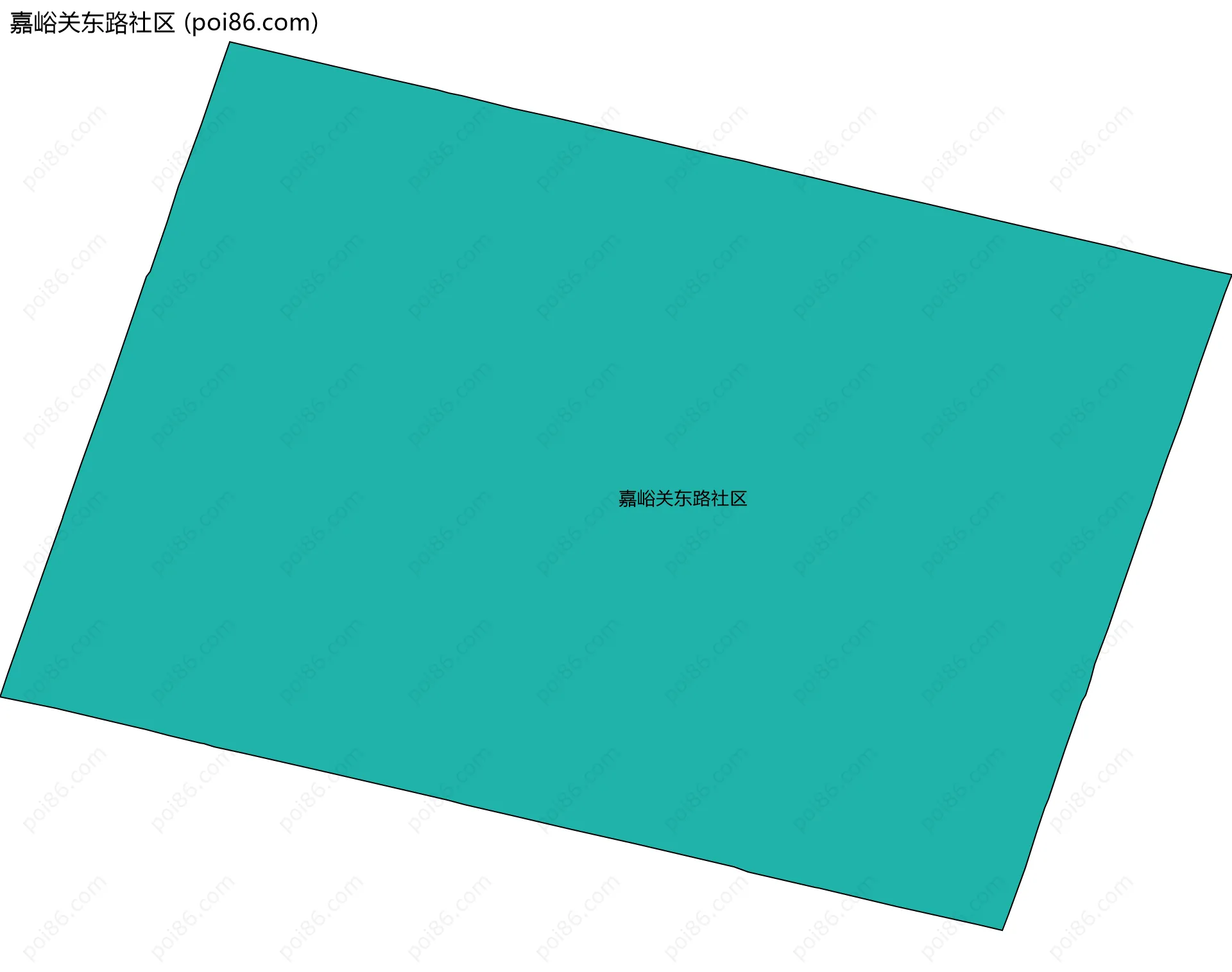 嘉峪关东路社区边界地图