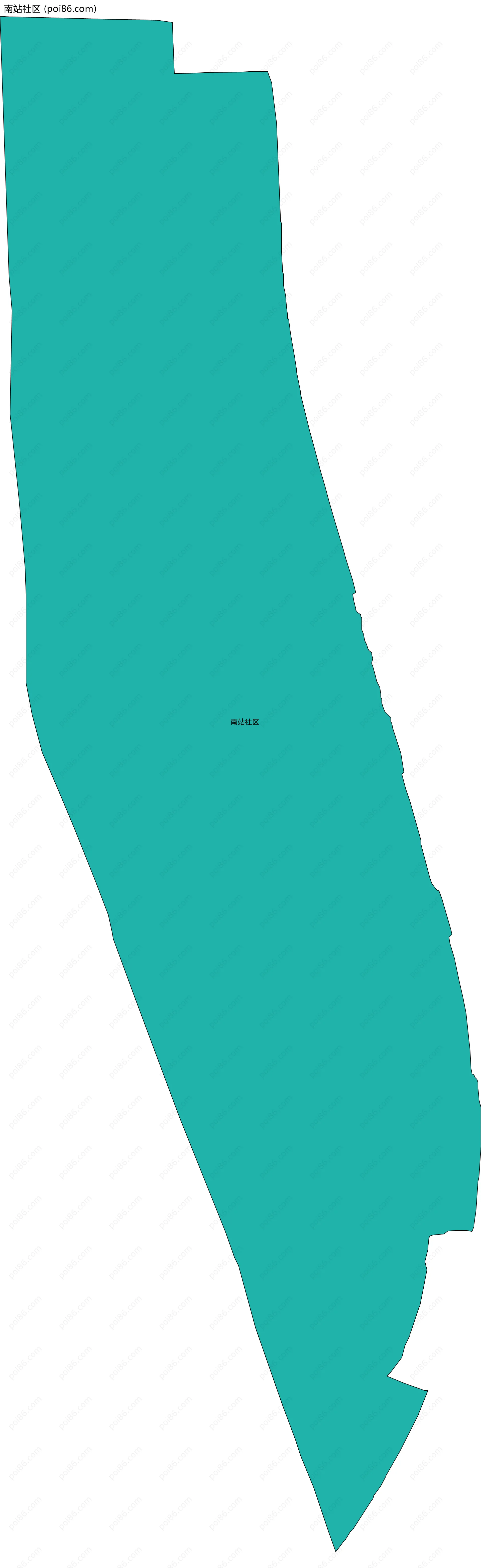 南站社区边界地图