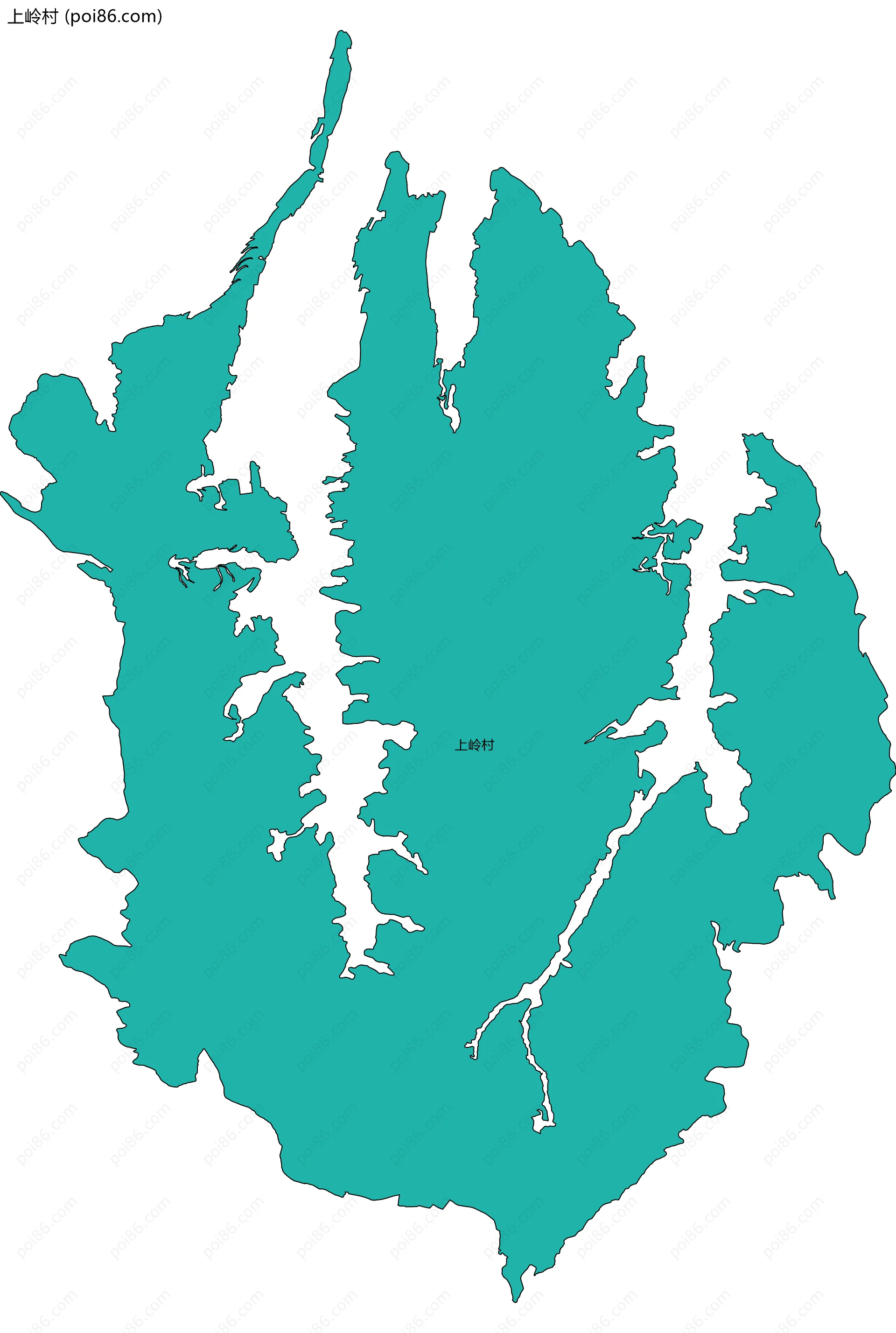 上岭村边界地图