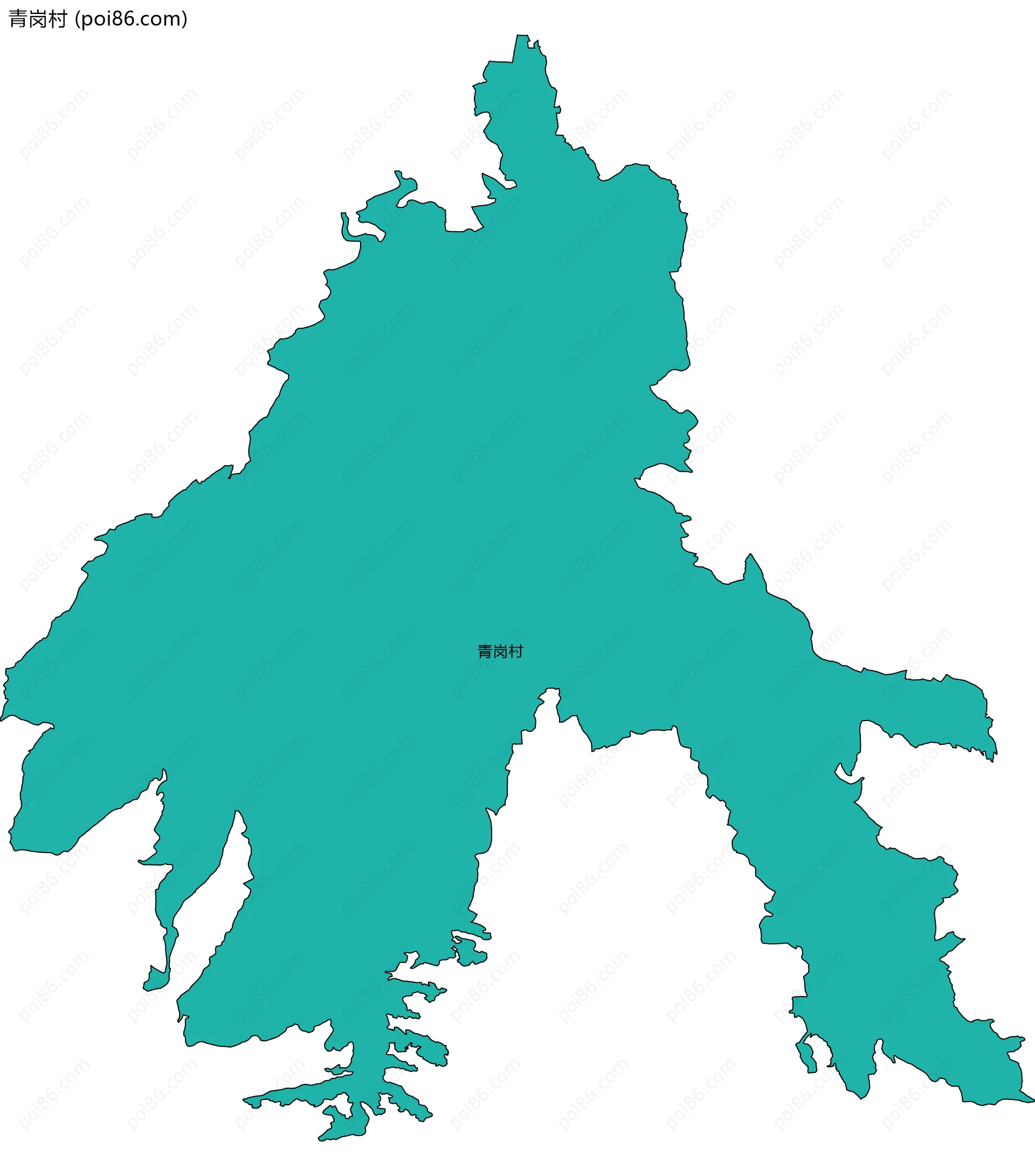 青岗村边界地图