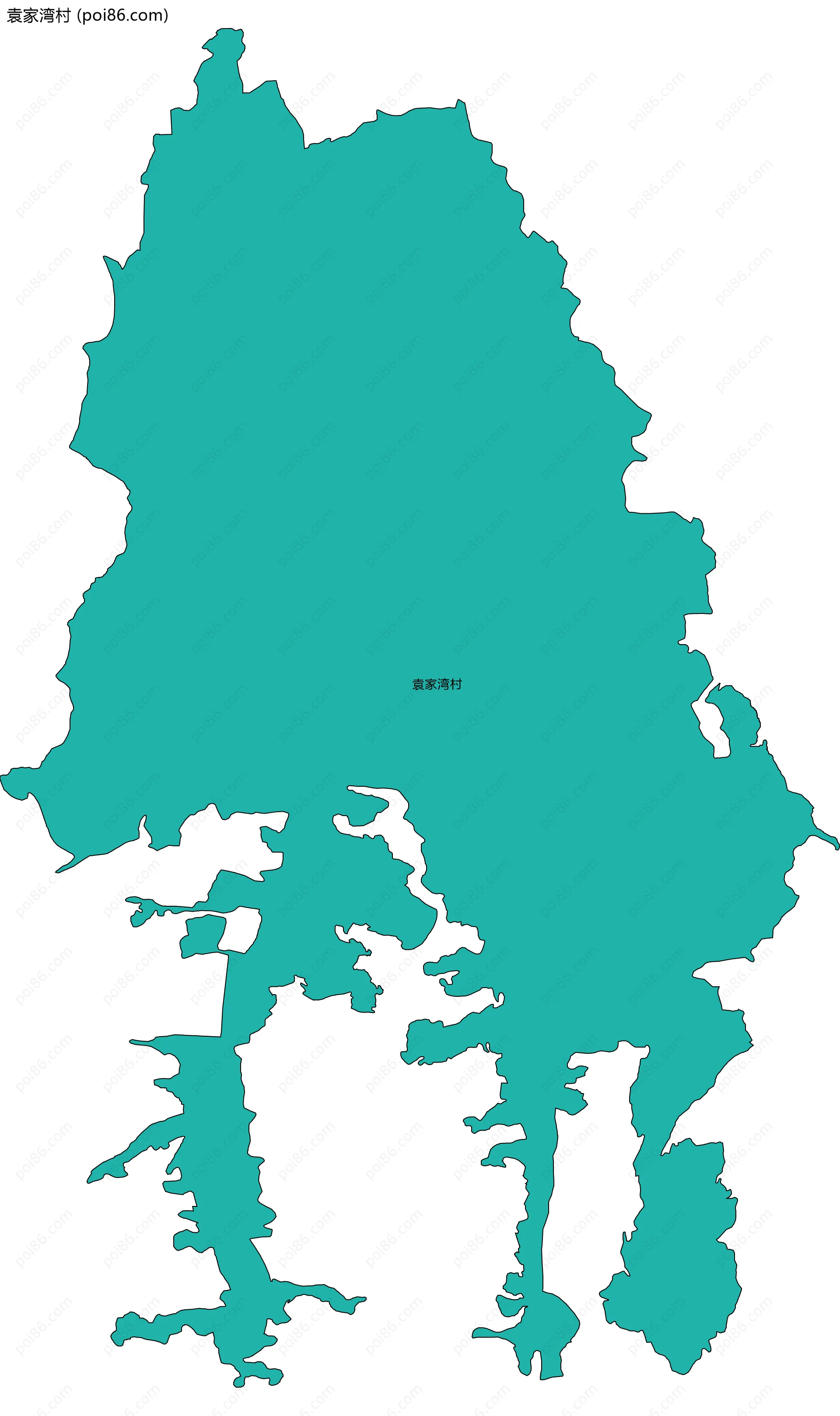 袁家湾村边界地图