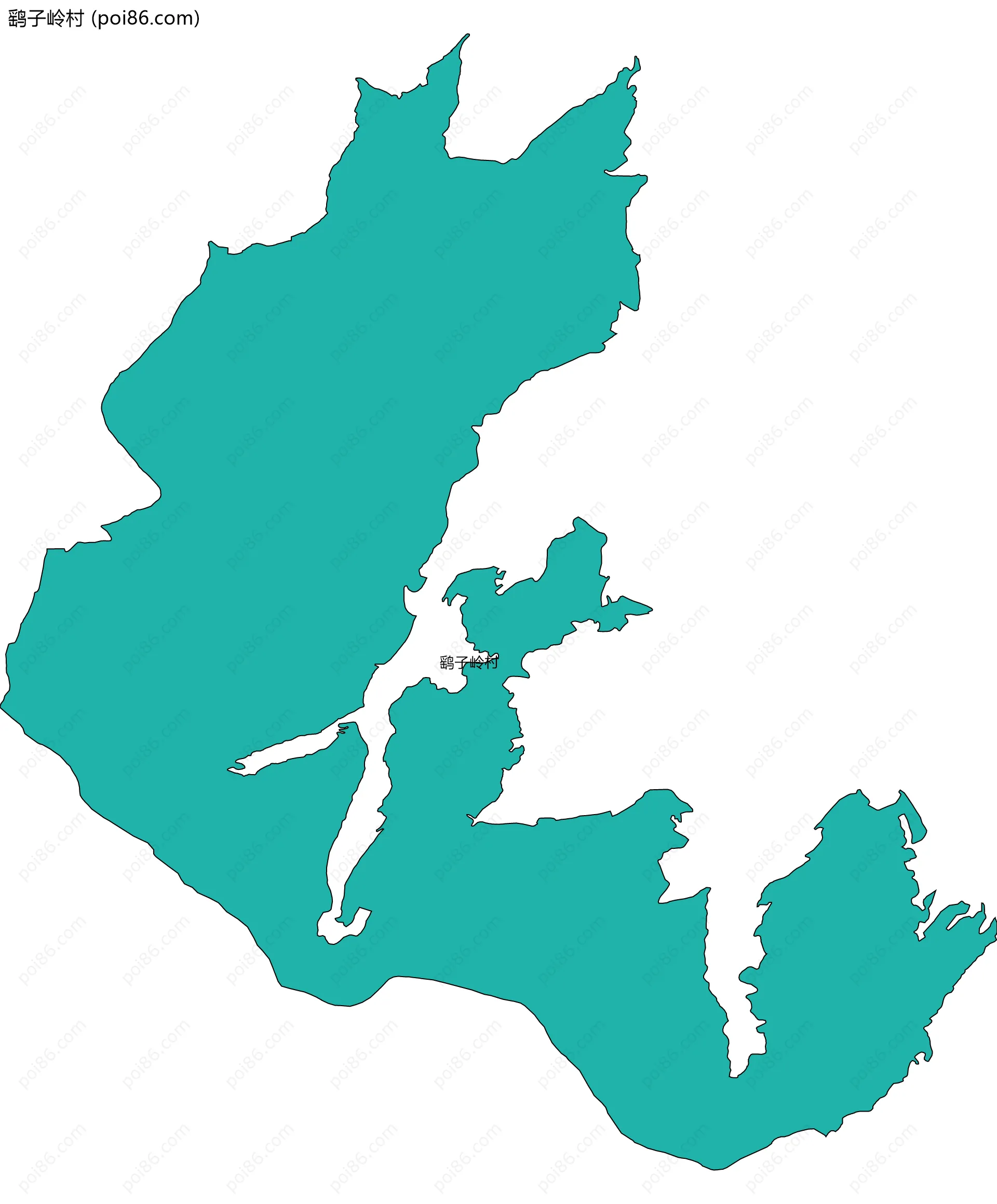 鹞子岭村边界地图