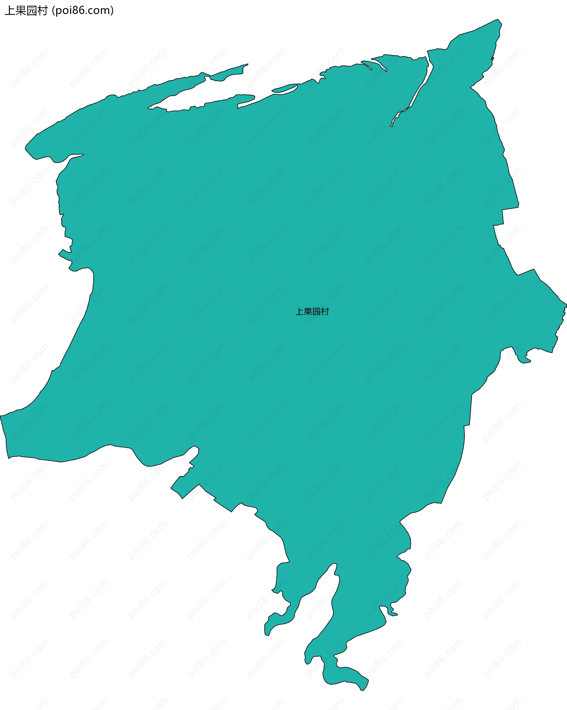 上果园村边界地图