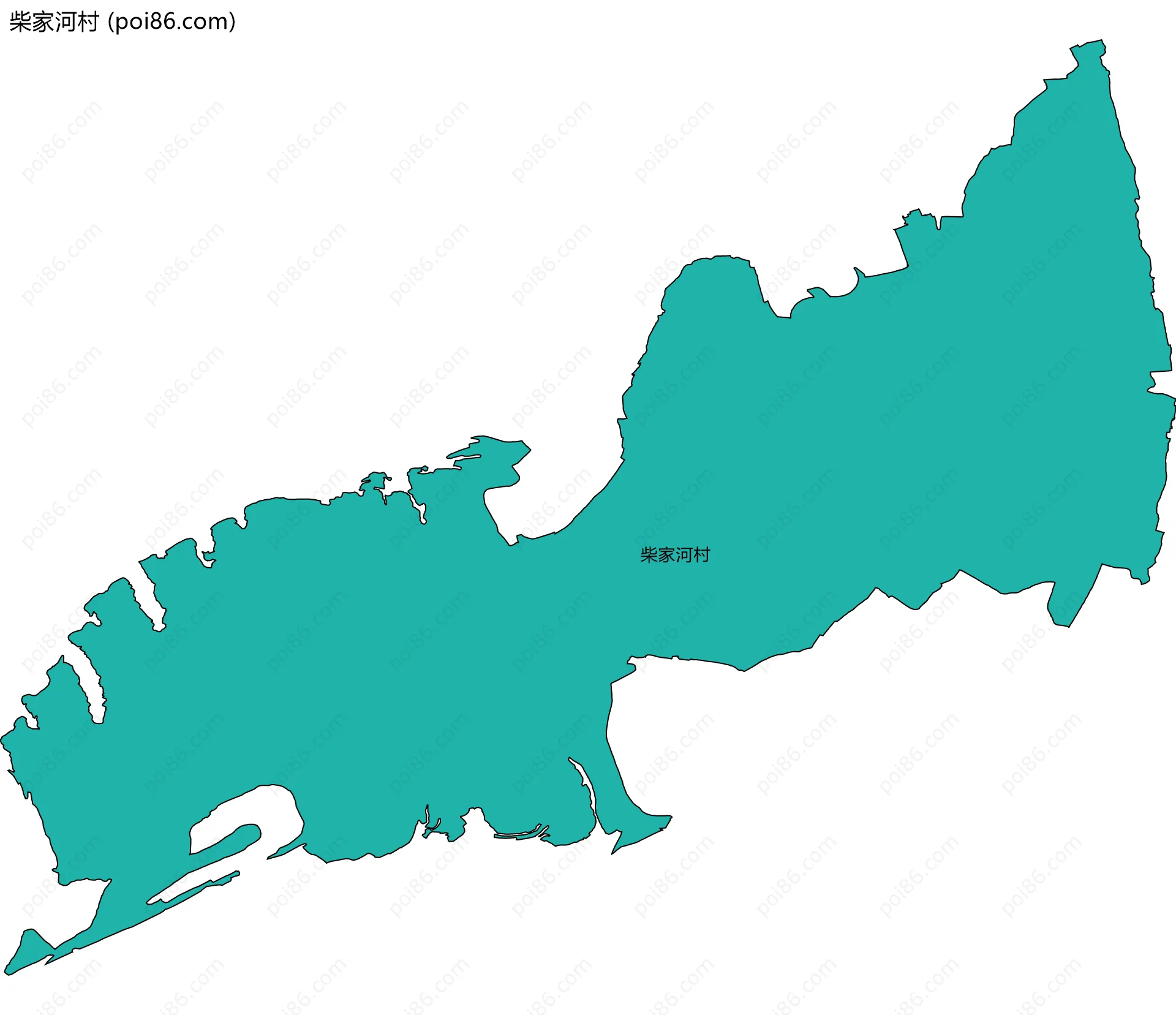 柴家河村边界地图