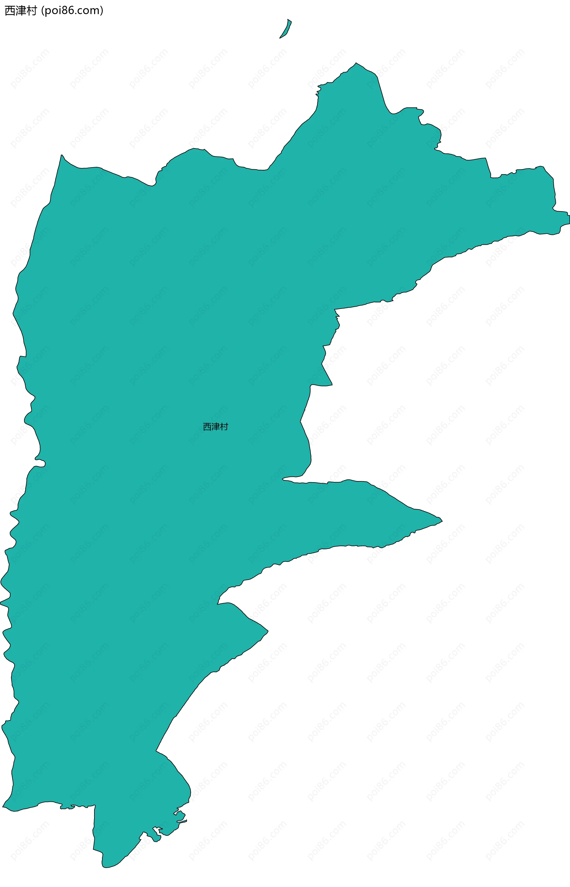 西津村边界地图