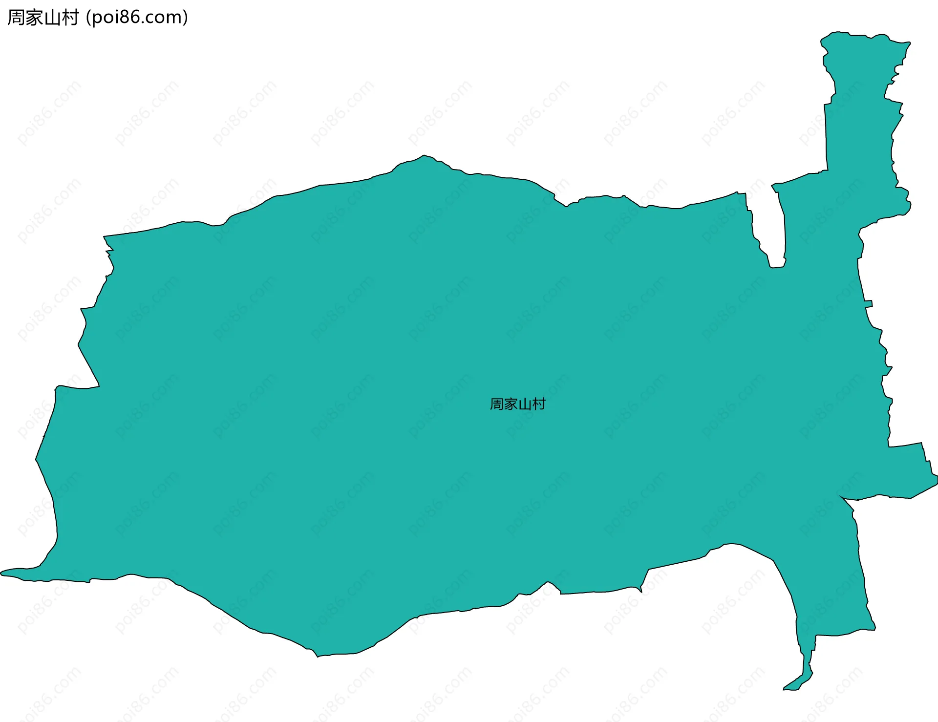 周家山村边界地图