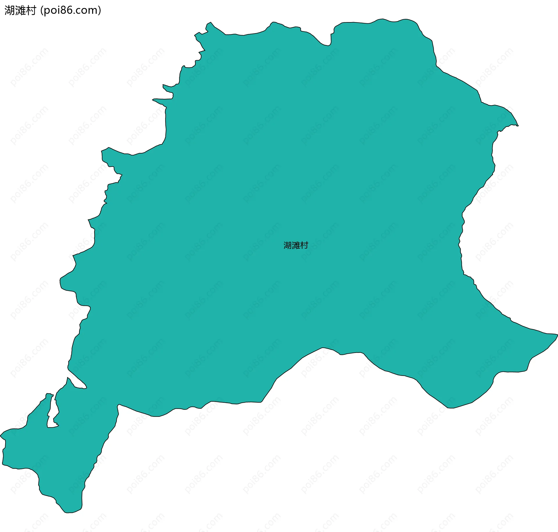 湖滩村边界地图