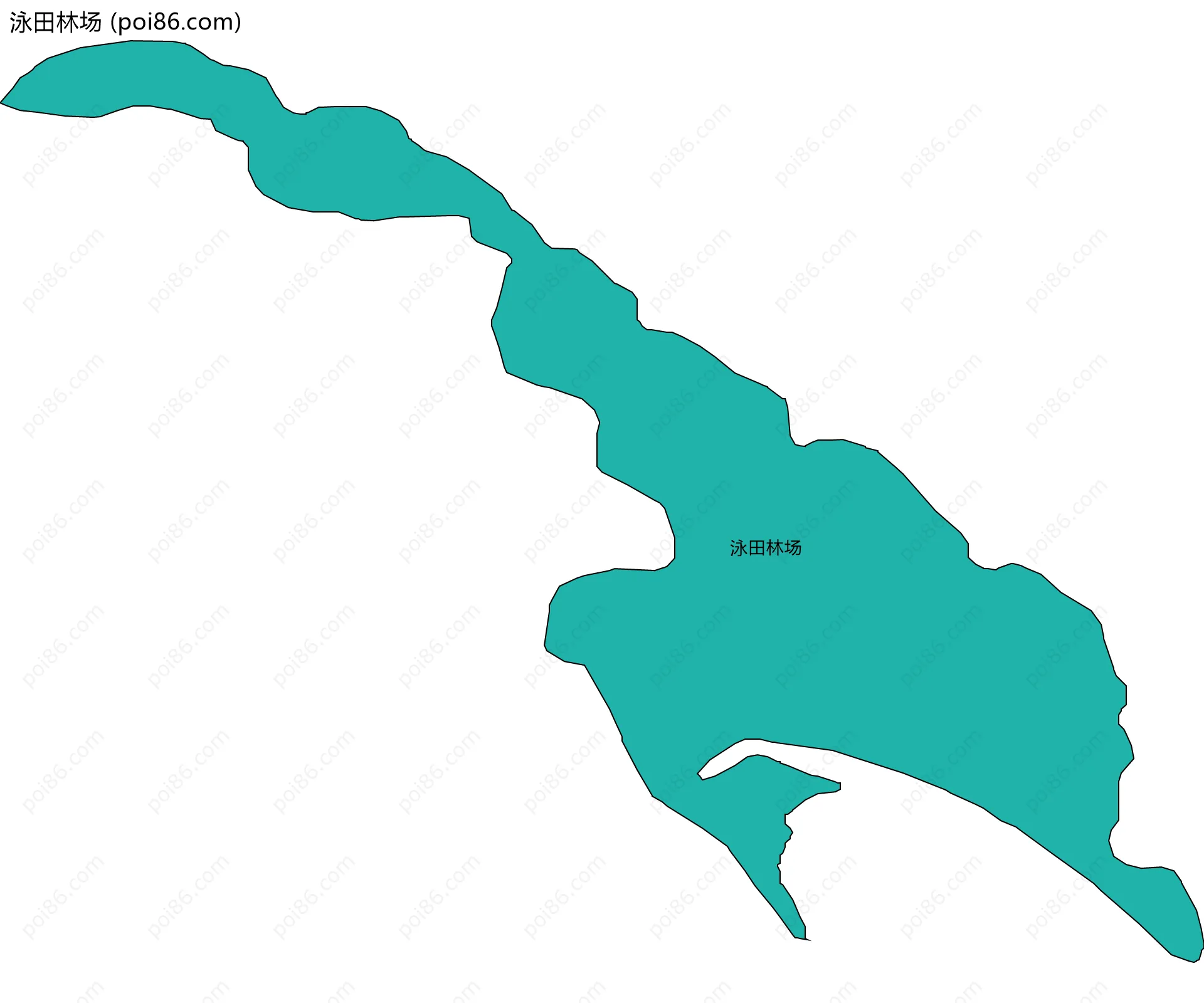 泳田林场边界地图