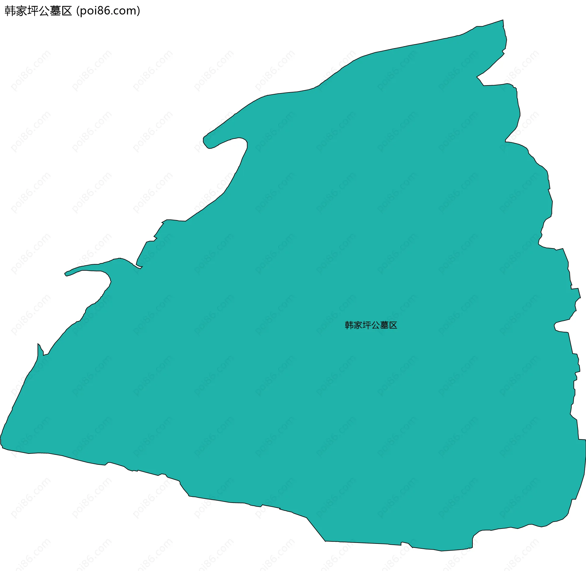 韩家坪公墓区边界地图
