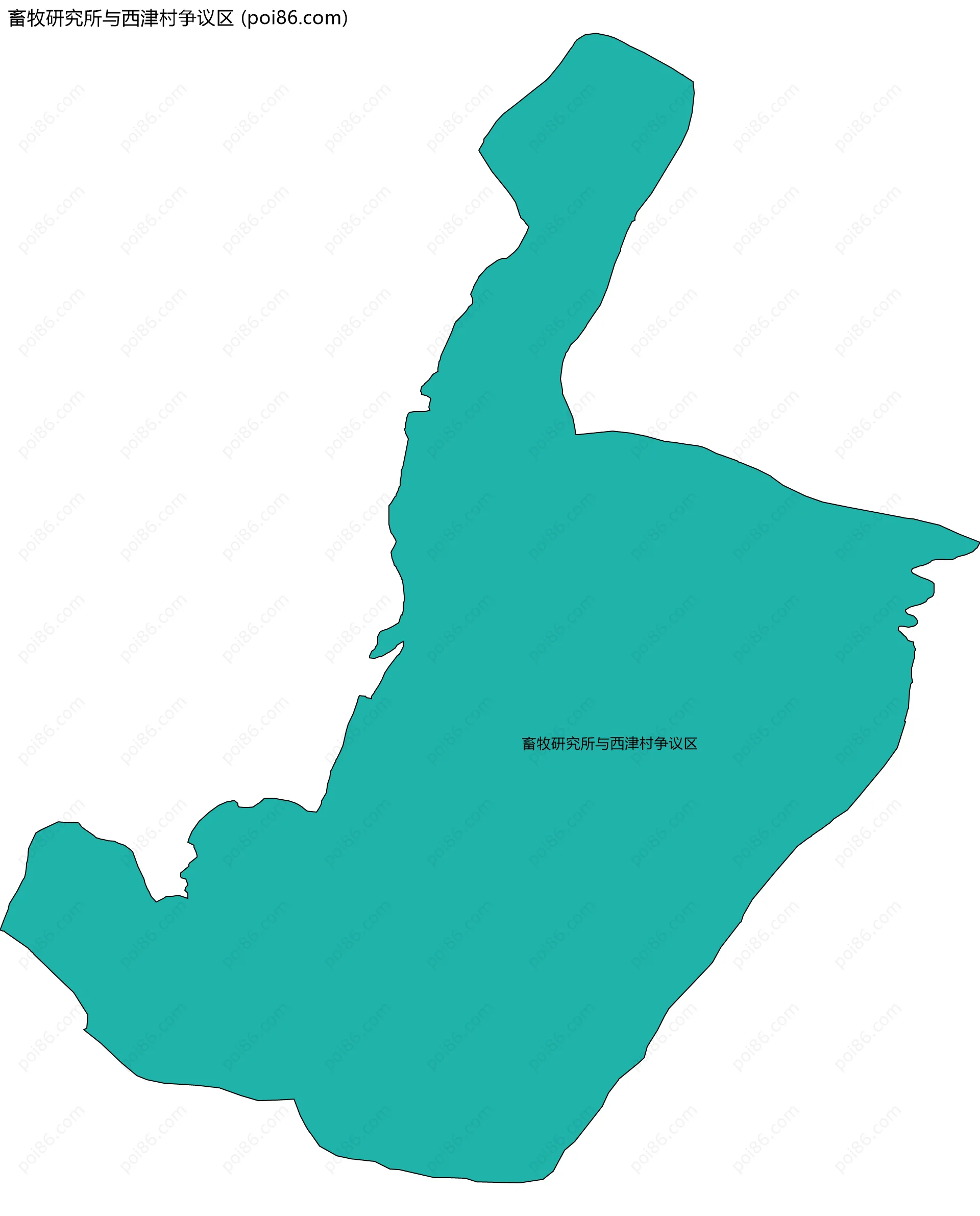 畜牧研究所与西津村争议区边界地图