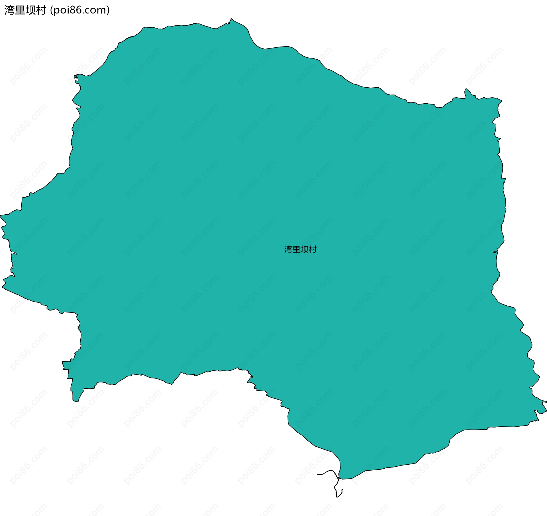 湾里坝村边界地图