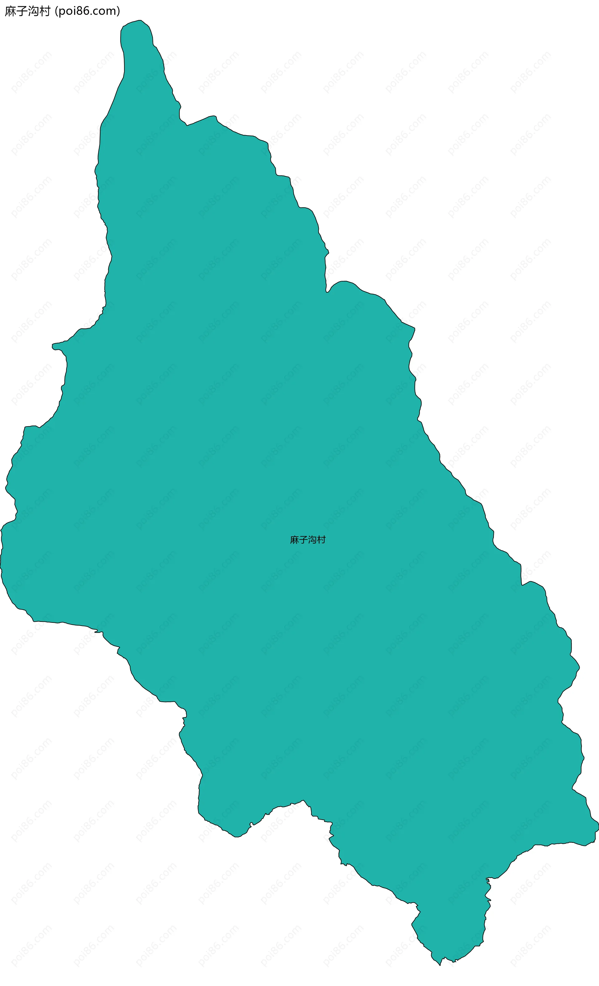 麻子沟村边界地图