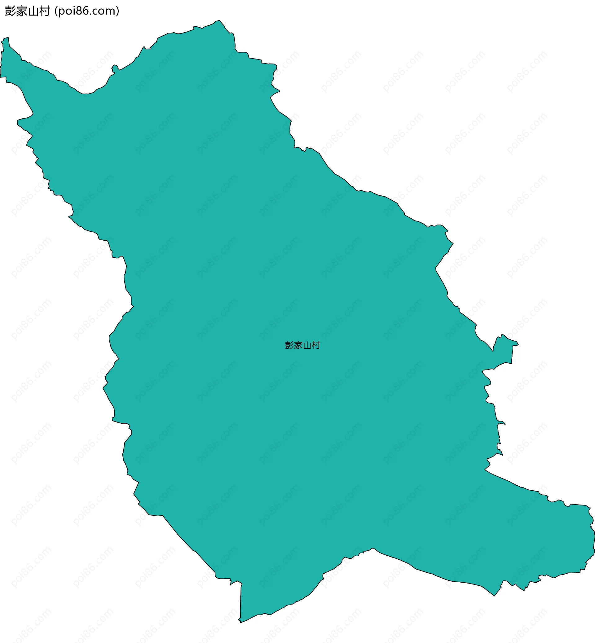 彭家山村边界地图