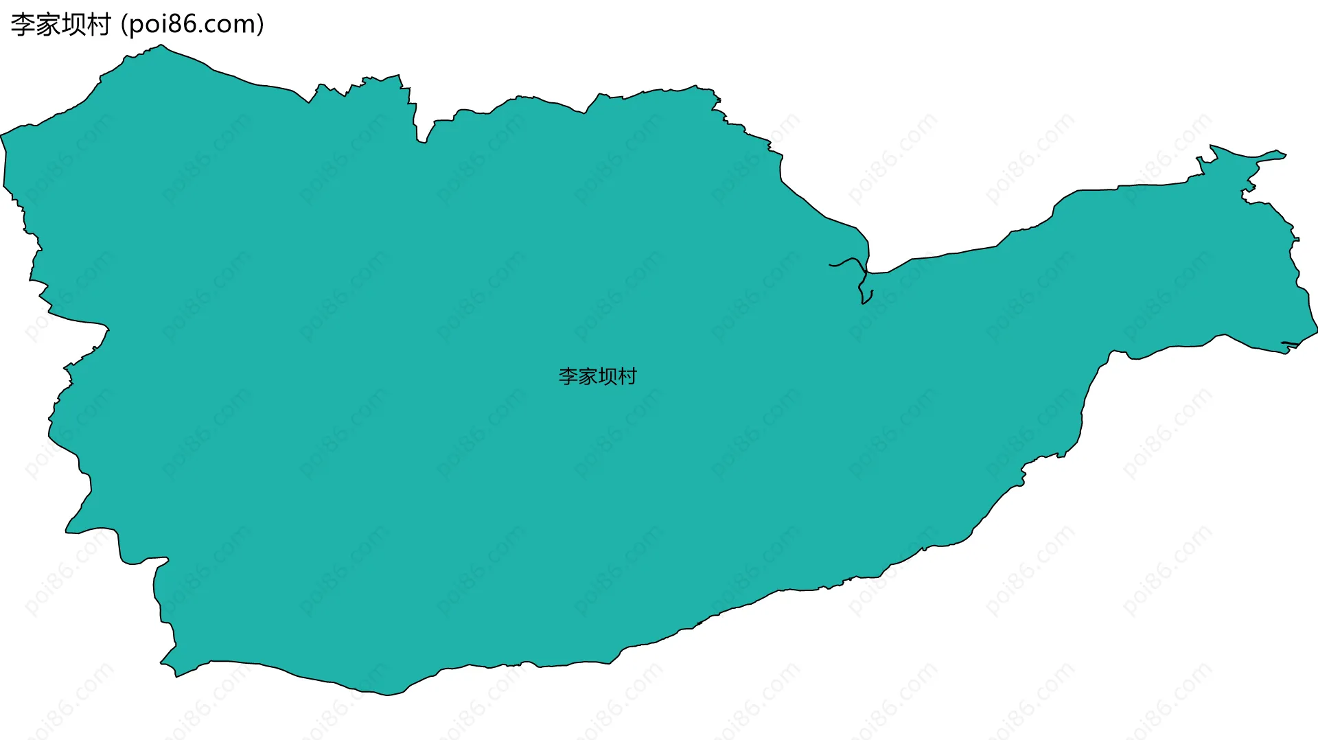 李家坝村边界地图