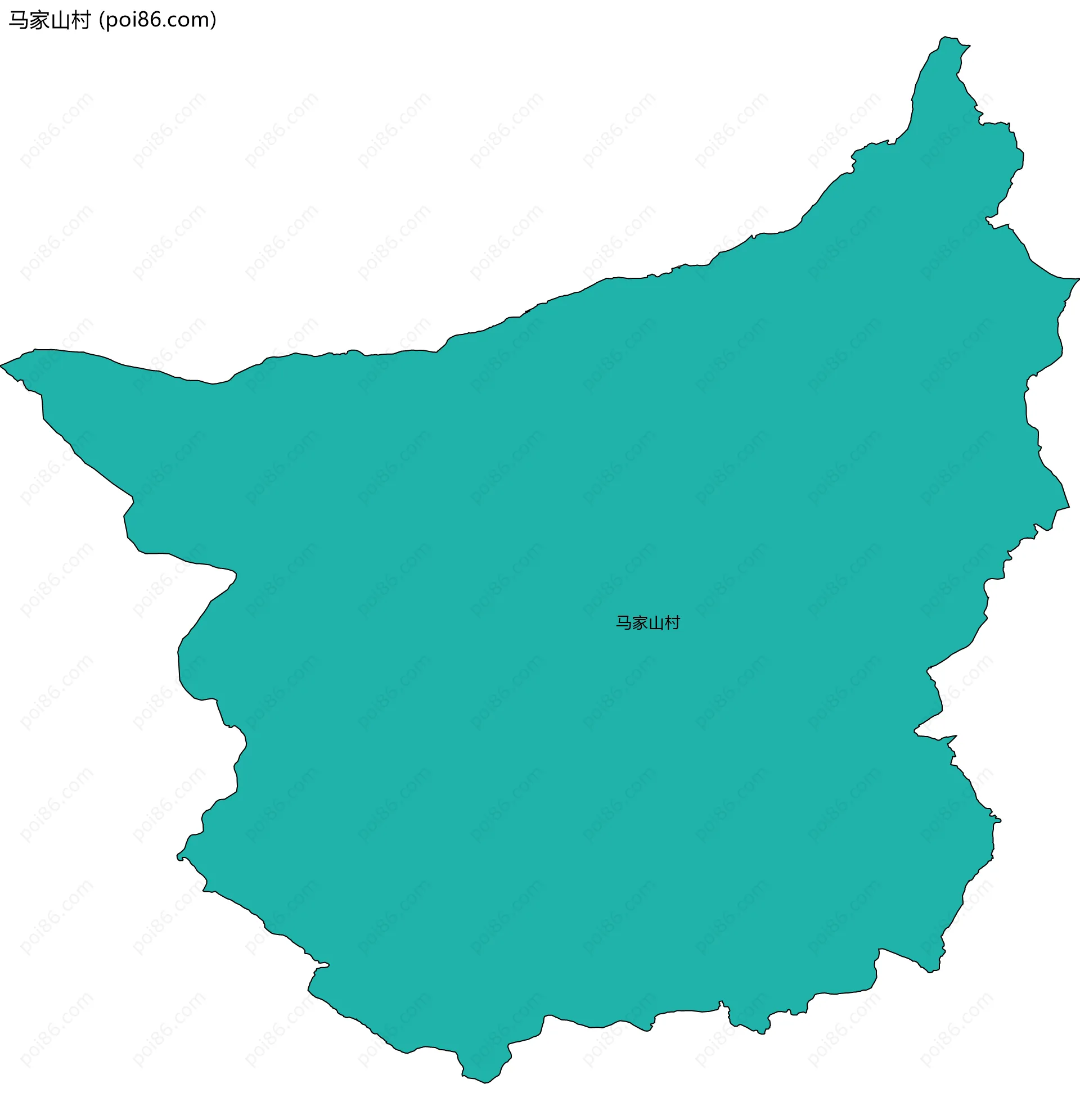 马家山村边界地图