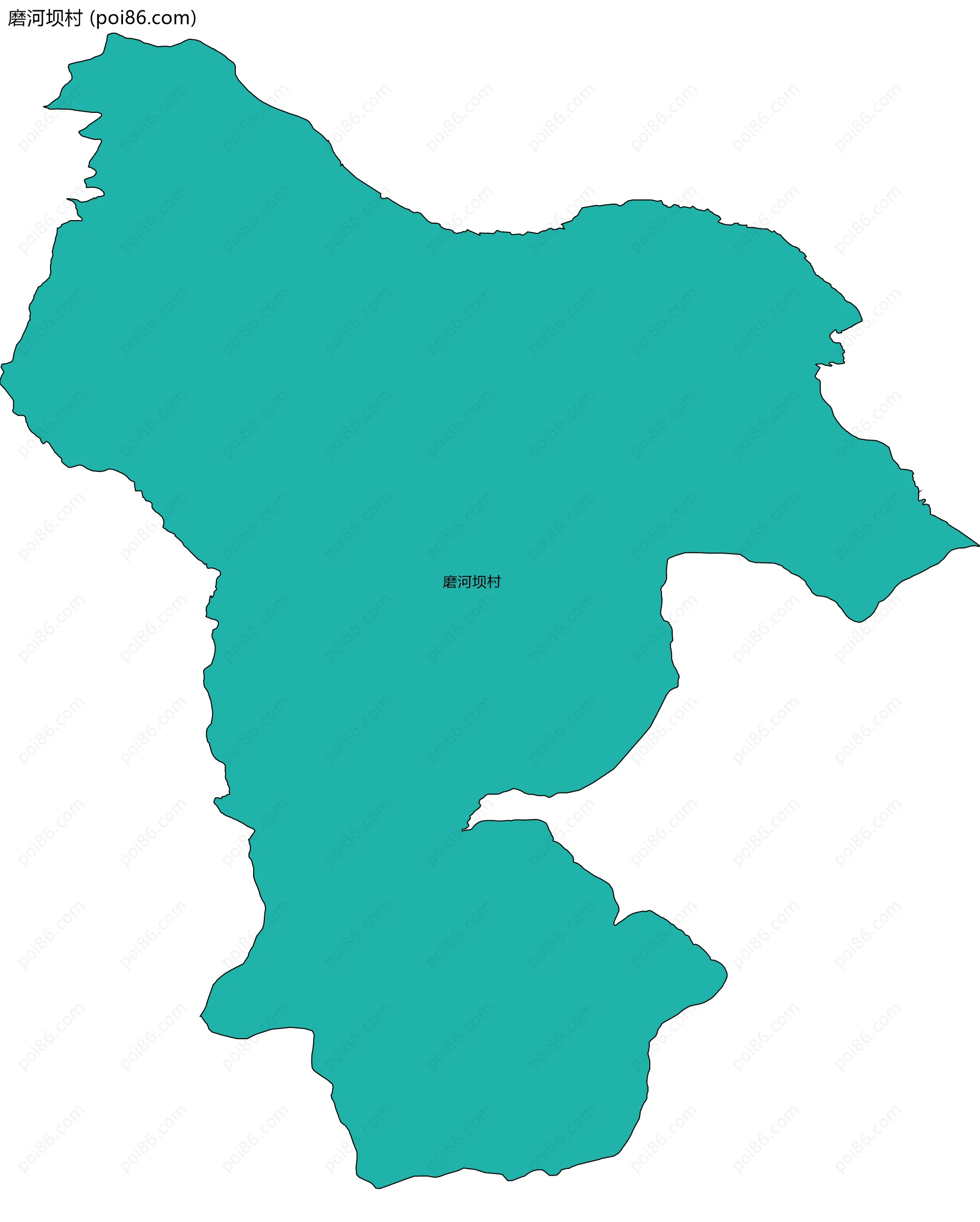 磨河坝村边界地图