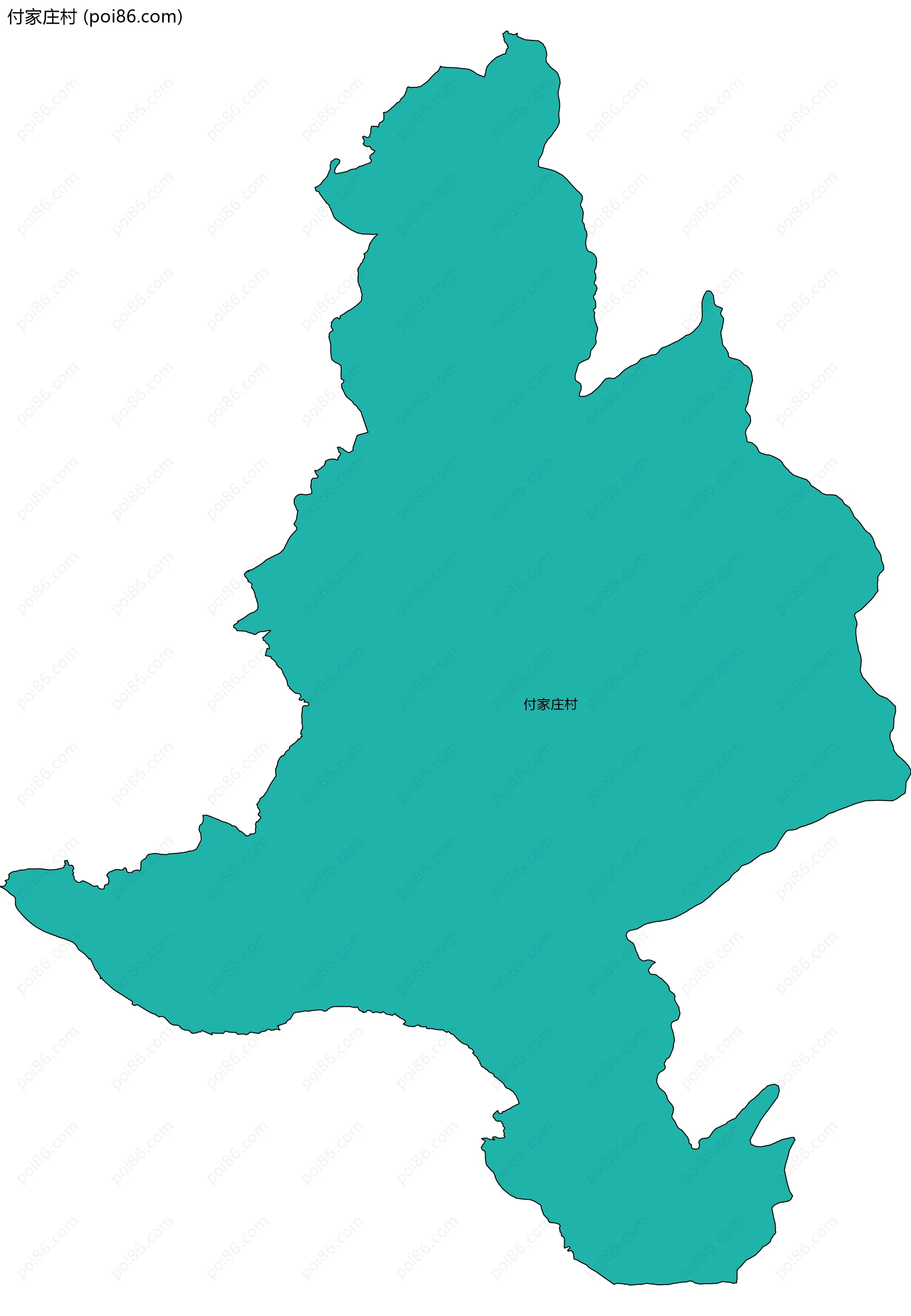 付家庄村边界地图