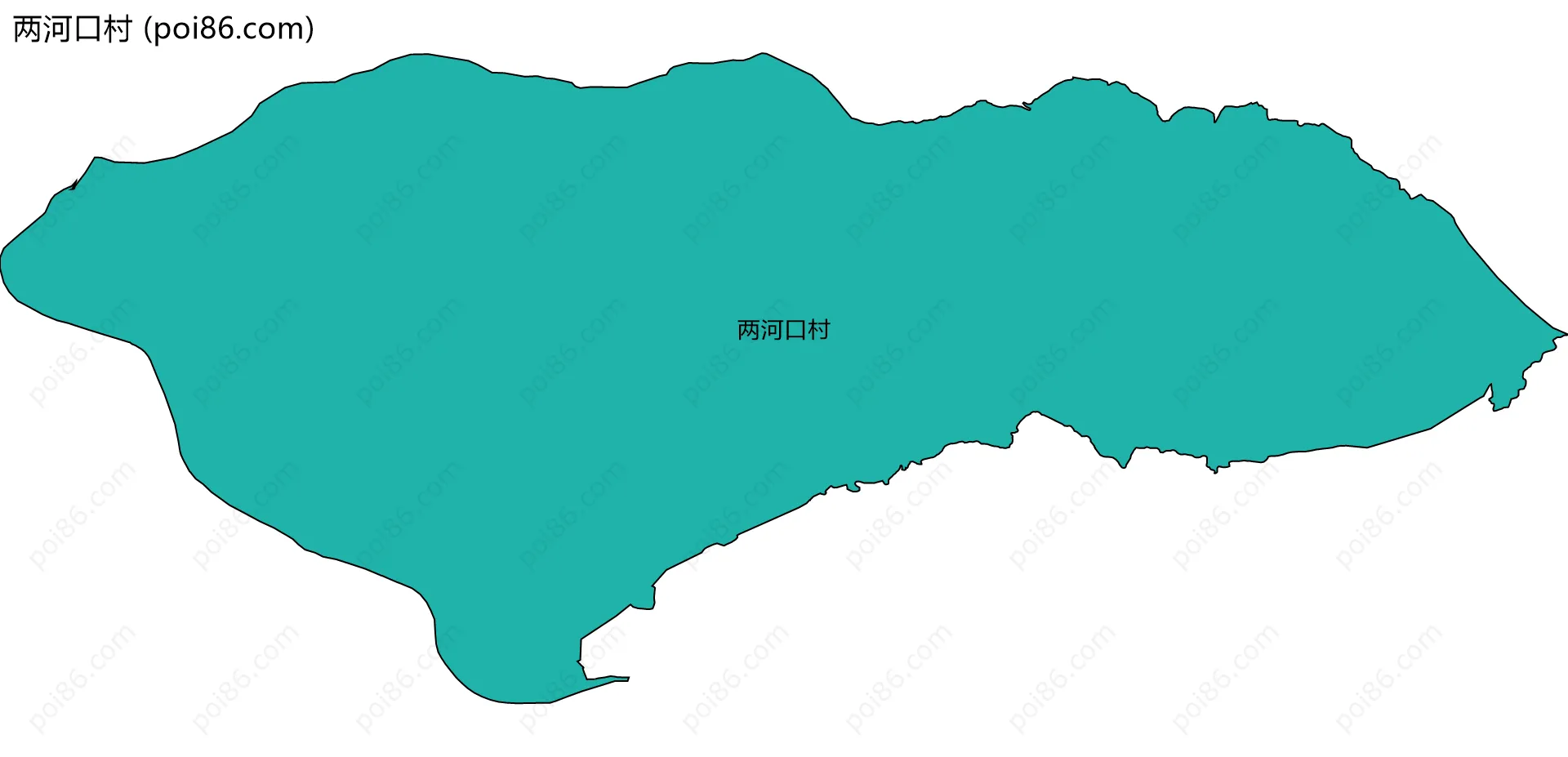 两河口村边界地图
