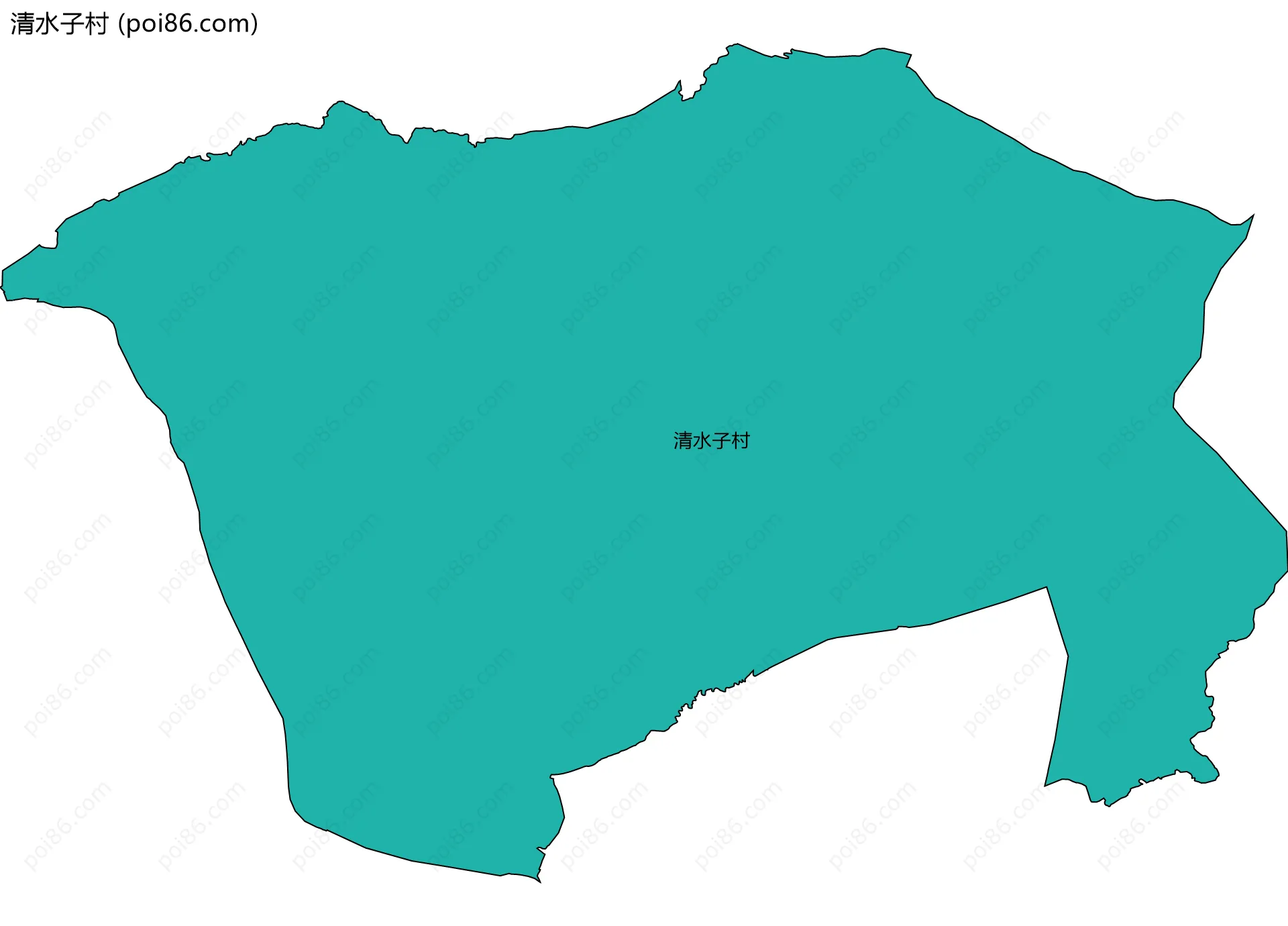 清水子村边界地图