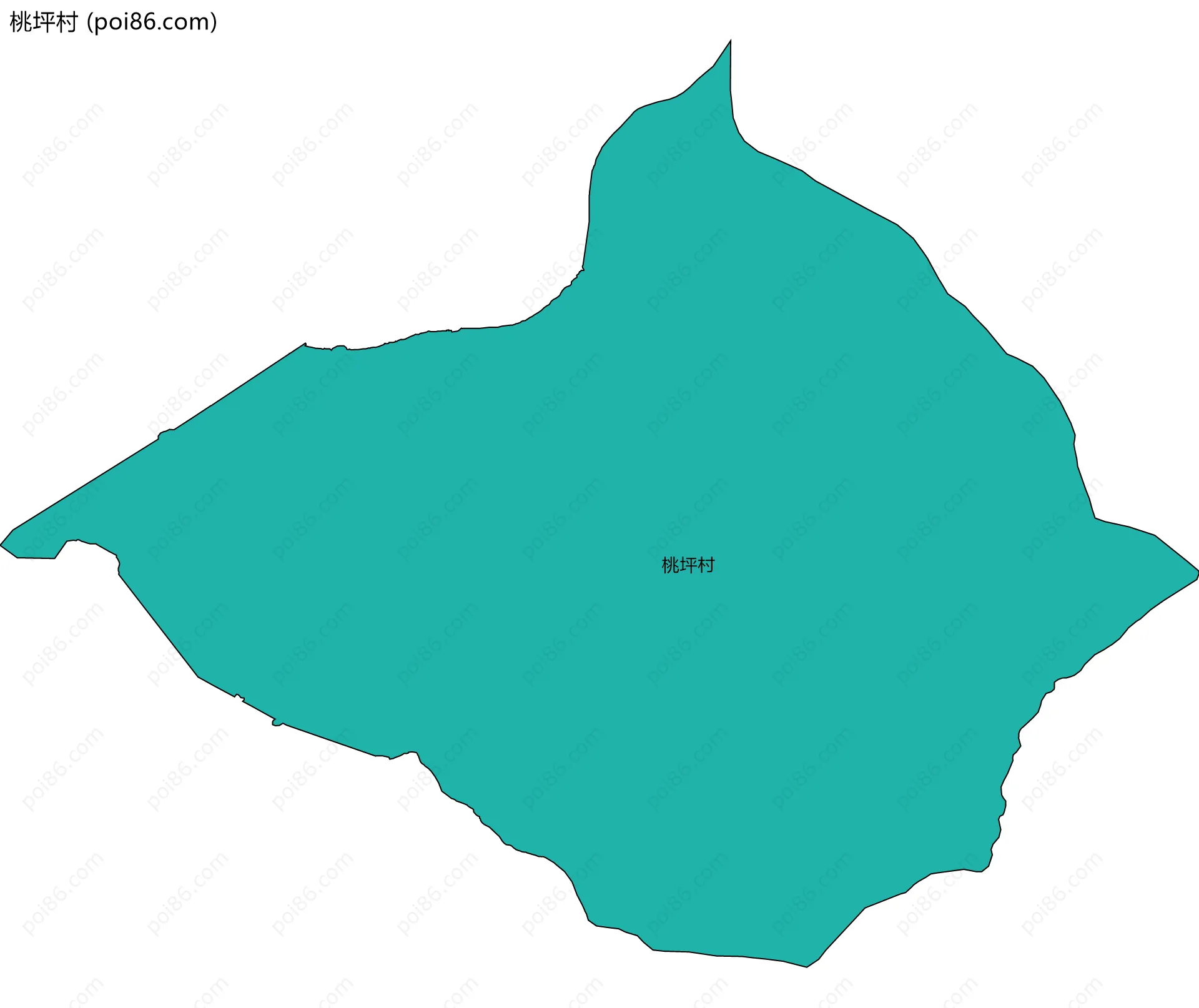 桃坪村边界地图