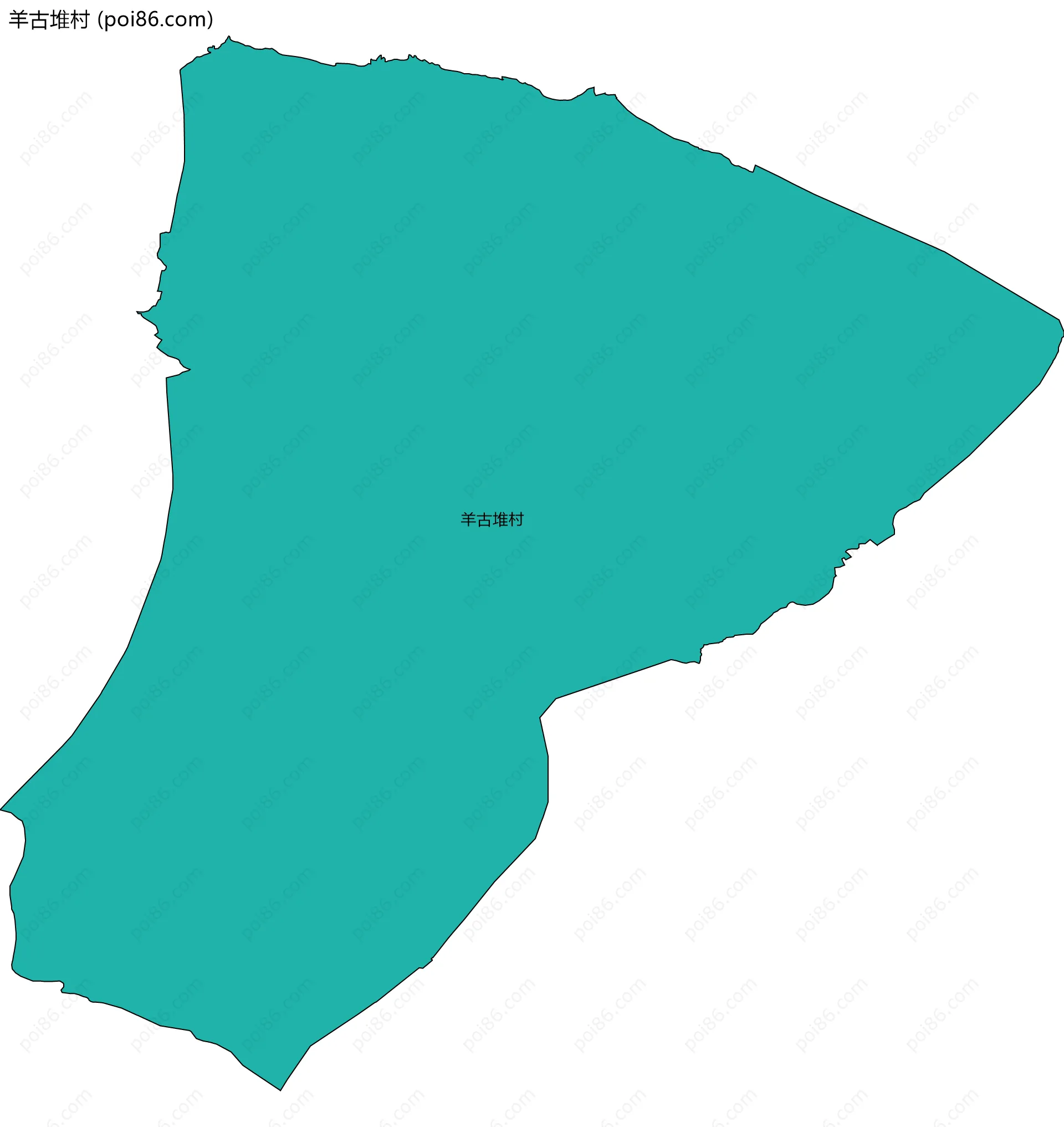 羊古堆村边界地图