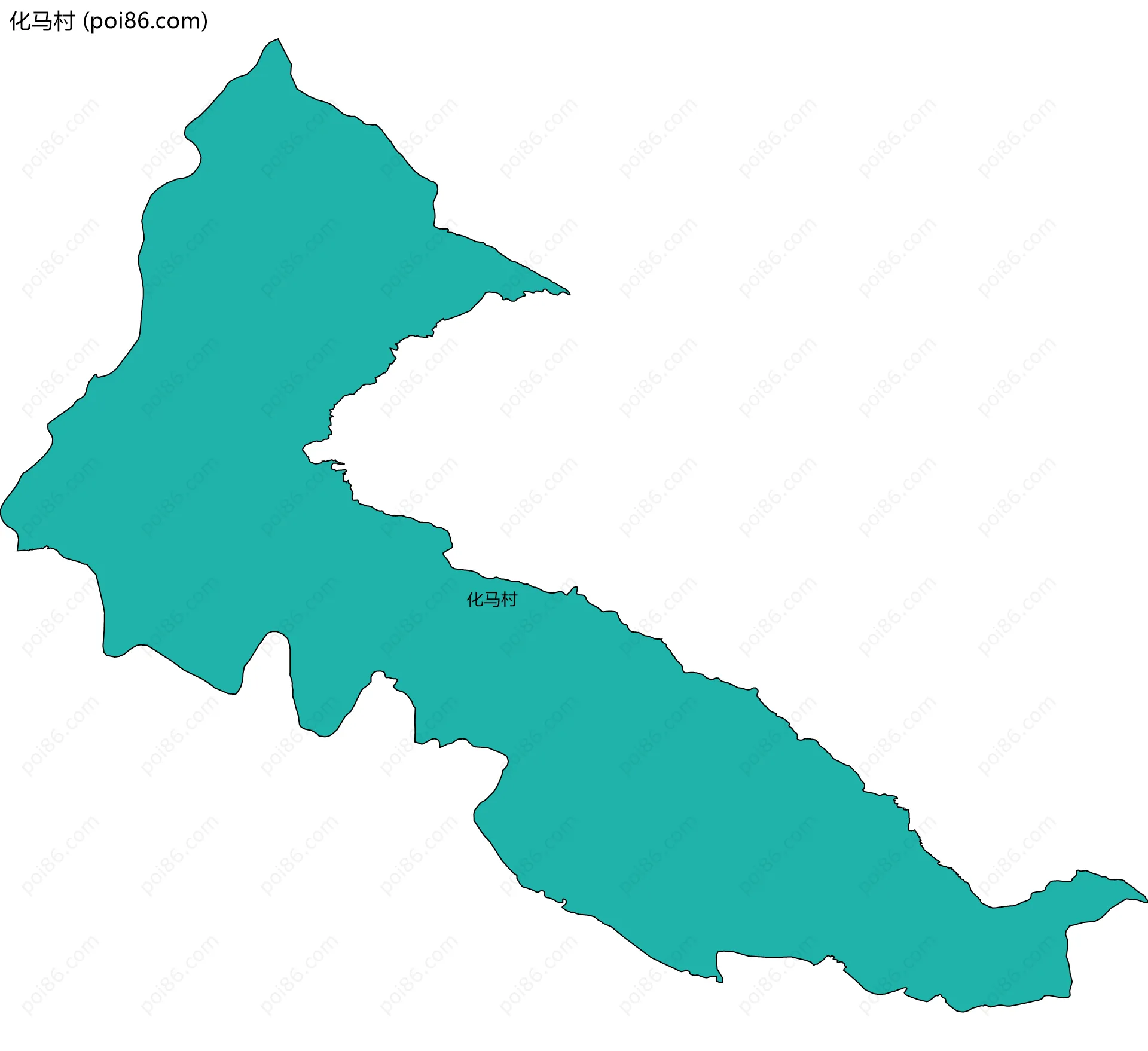 化马村边界地图
