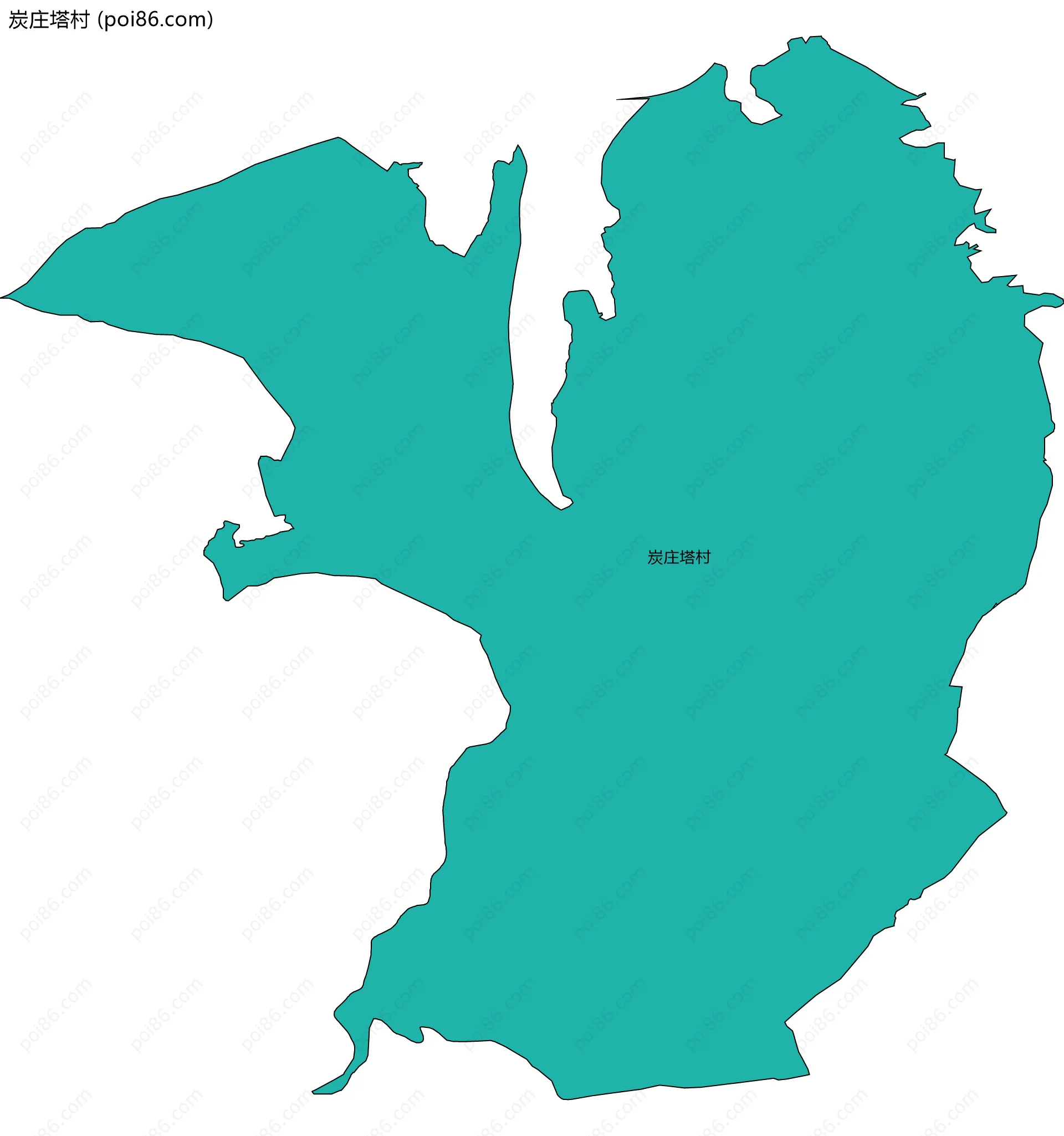 炭庄塔村边界地图