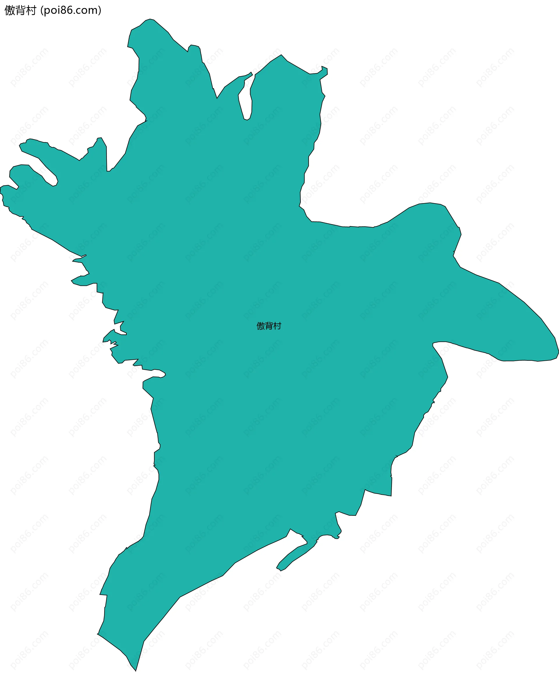 傲背村边界地图