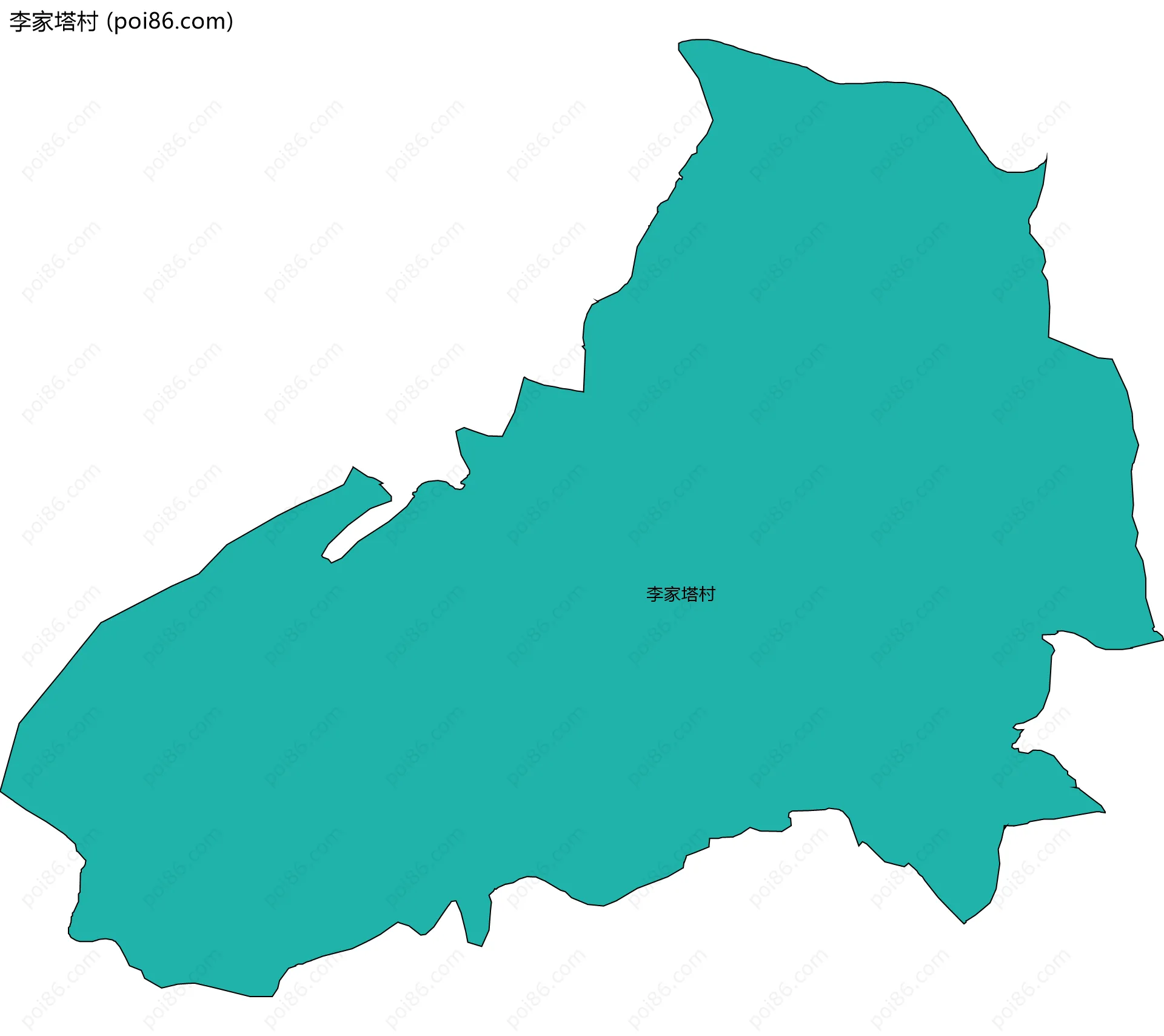 李家塔村边界地图