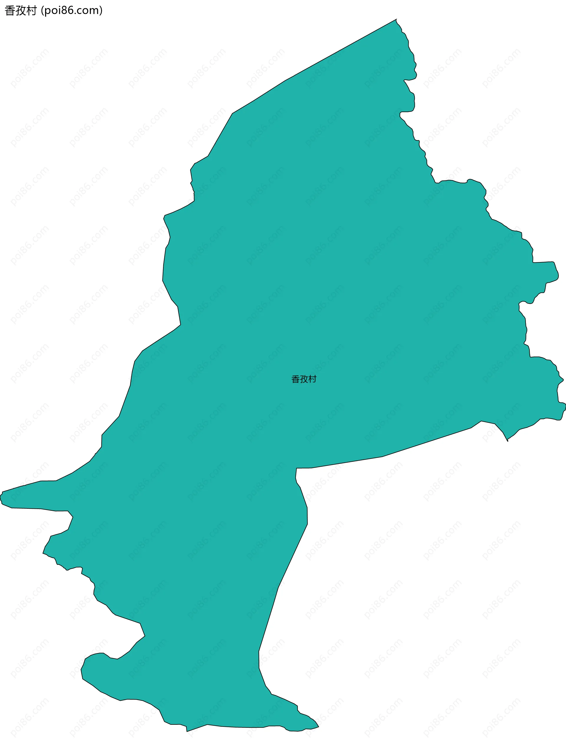 香孜村边界地图