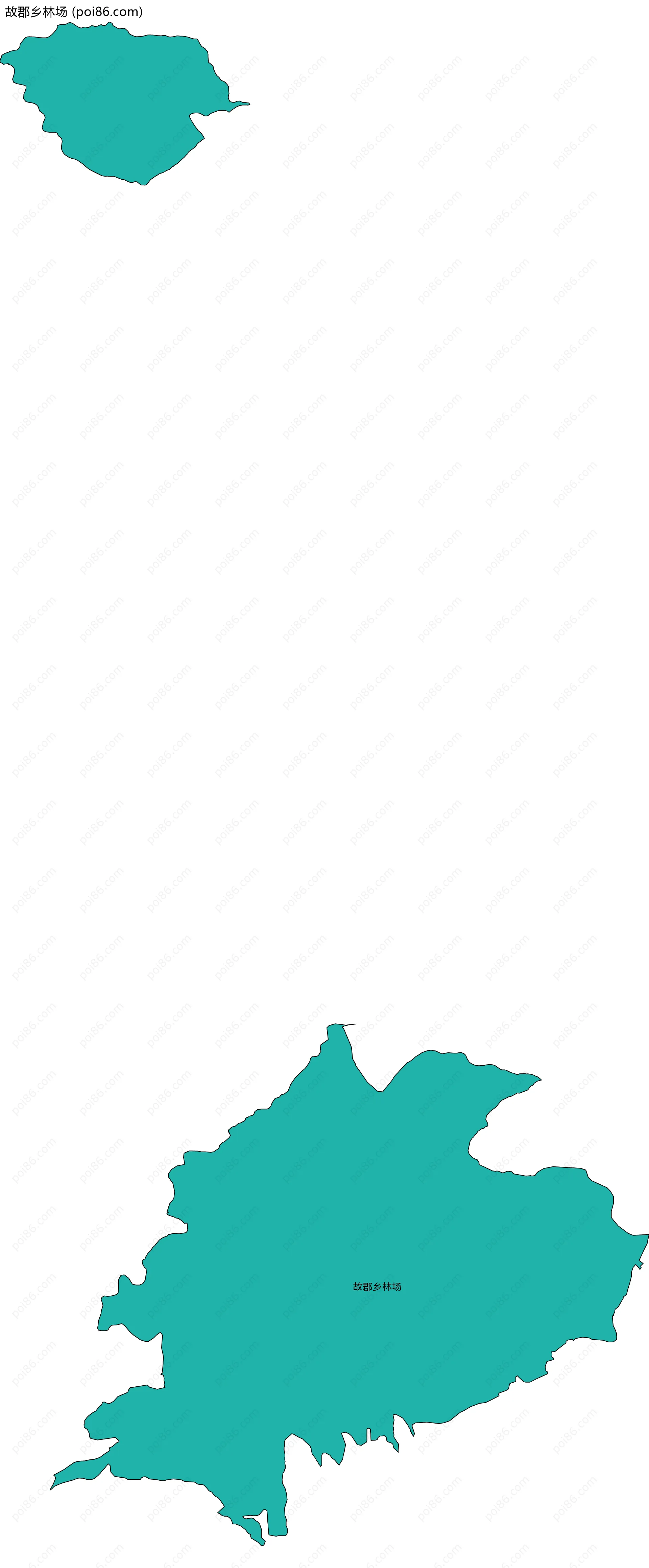 故郡乡林场边界地图