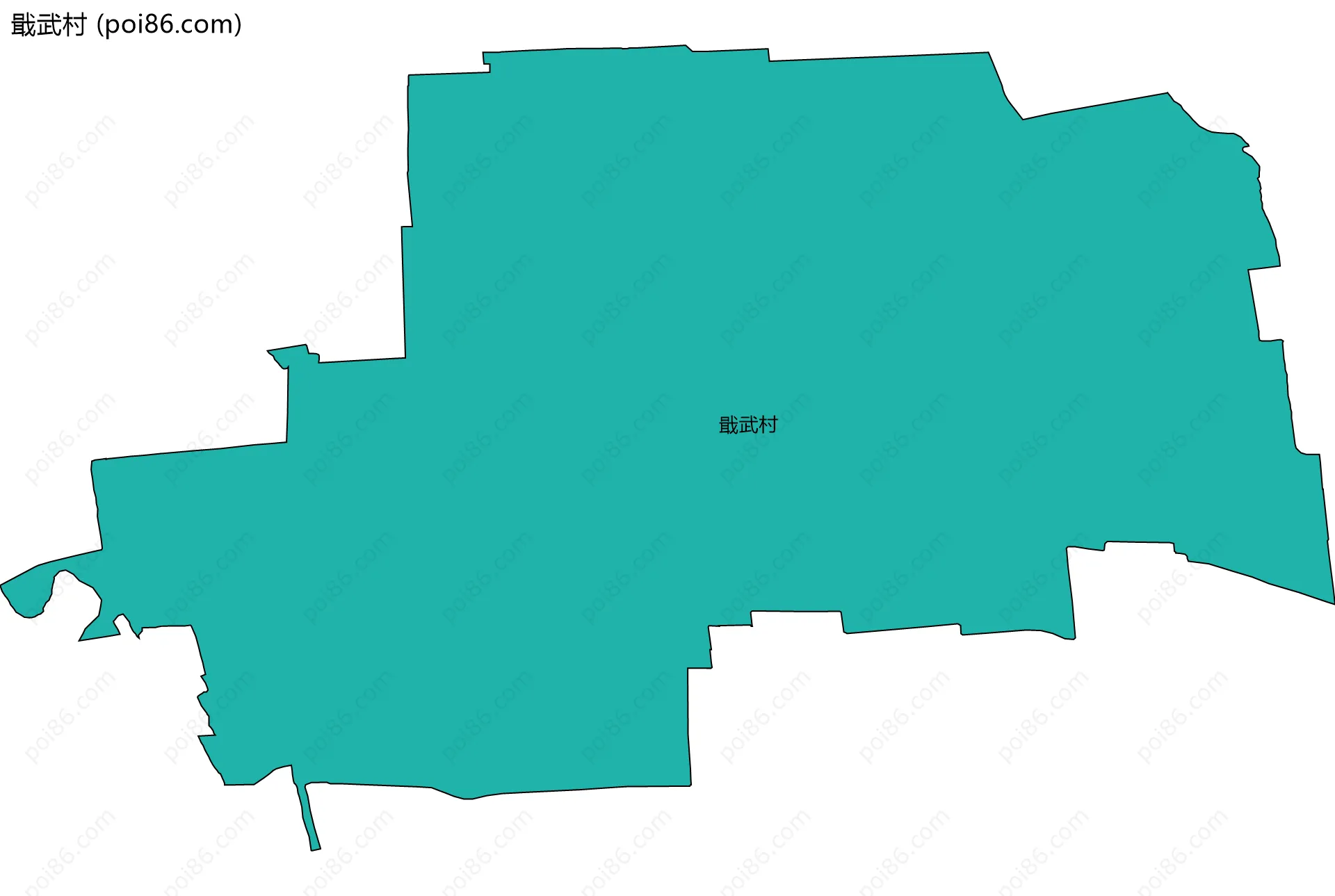 戢武村边界地图
